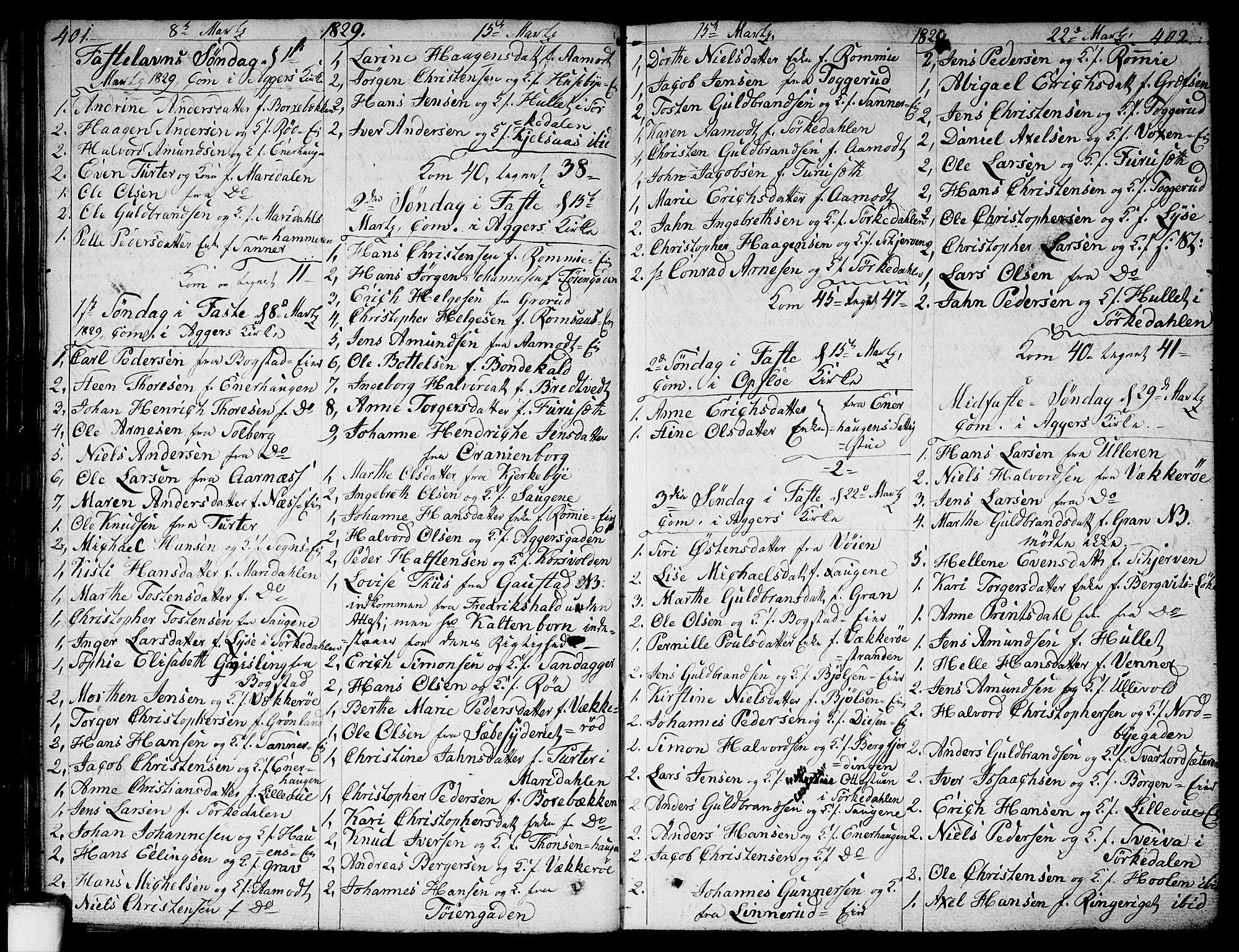 Aker prestekontor kirkebøker, AV/SAO-A-10861/G/L0003: Parish register (copy) no. 3, 1819-1836, p. 401-402