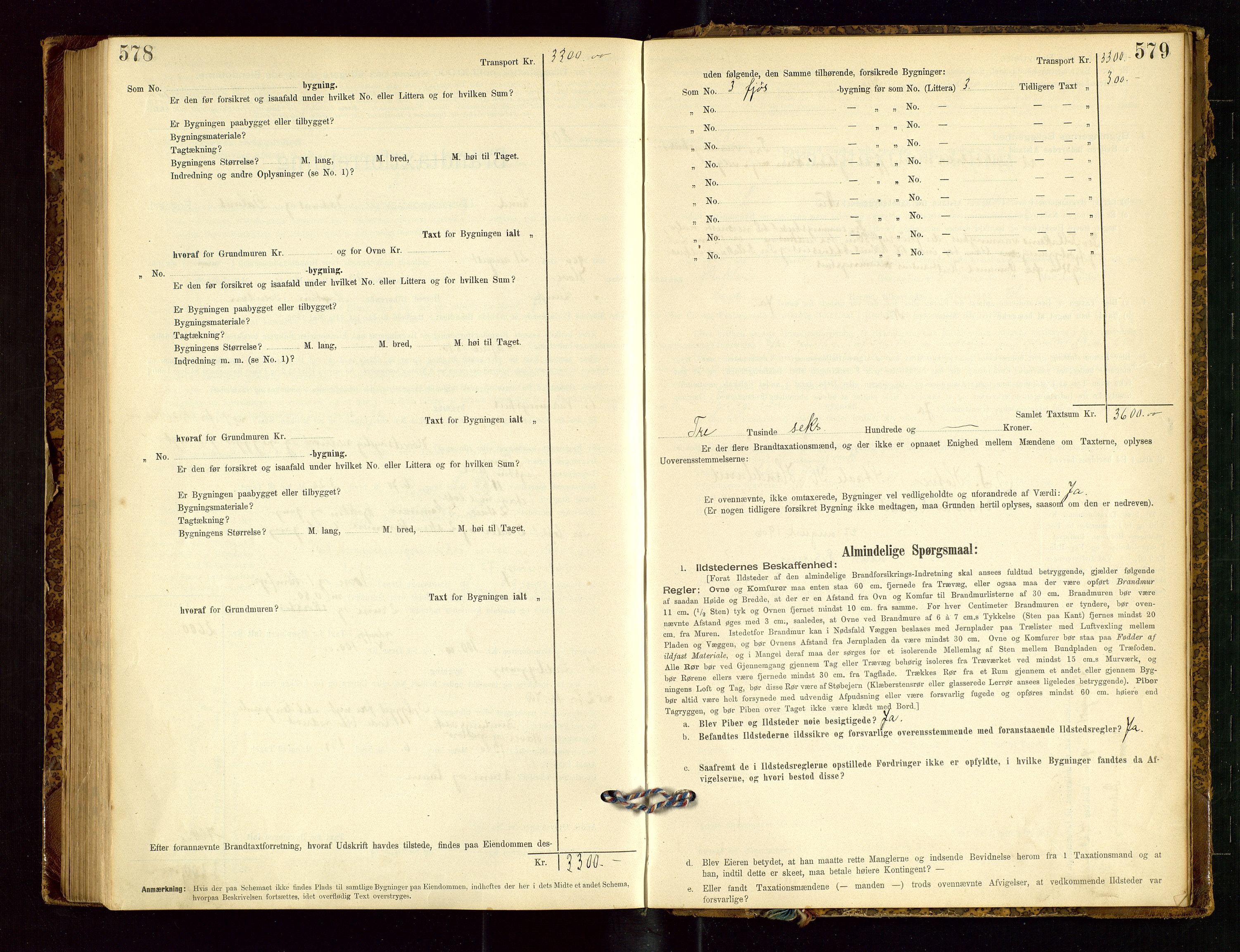 Lund lensmannskontor, AV/SAST-A-100303/Gob/L0001: "Brandtakstprotokol", 1894-1907, p. 578-579