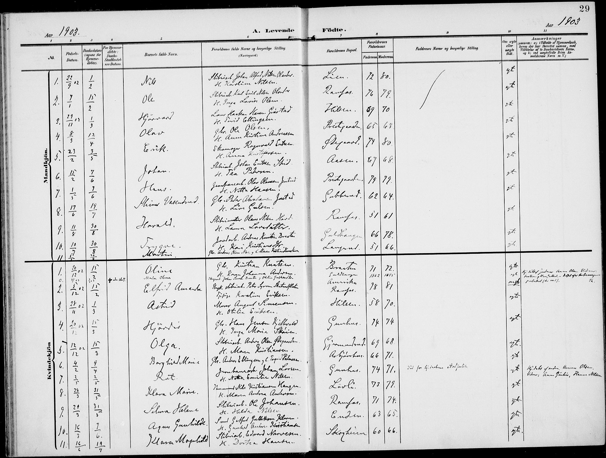 Modum kirkebøker, AV/SAKO-A-234/F/Fa/L0019: Parish register (official) no. 19, 1890-1914, p. 29