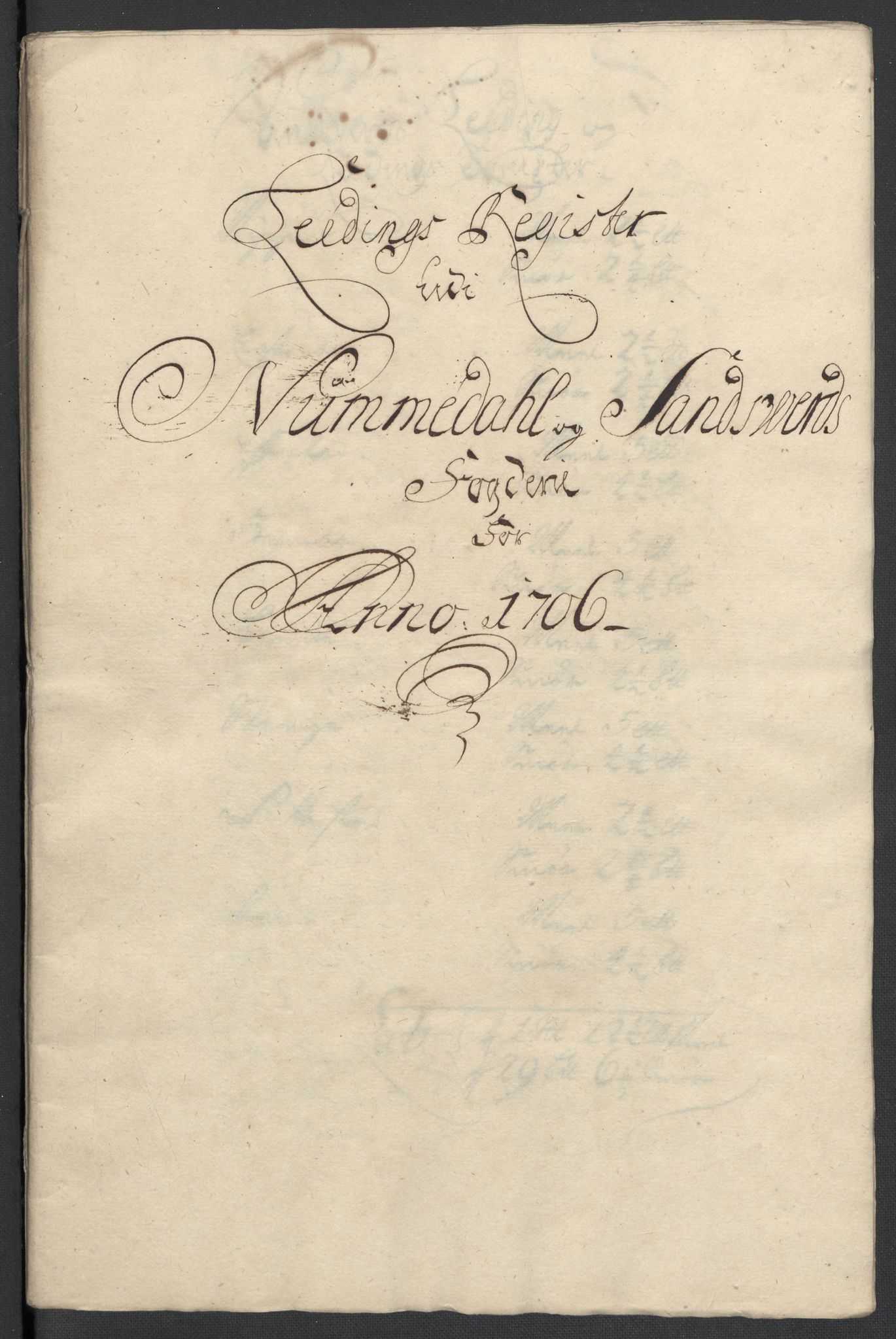 Rentekammeret inntil 1814, Reviderte regnskaper, Fogderegnskap, RA/EA-4092/R24/L1583: Fogderegnskap Numedal og Sandsvær, 1705-1706, p. 228