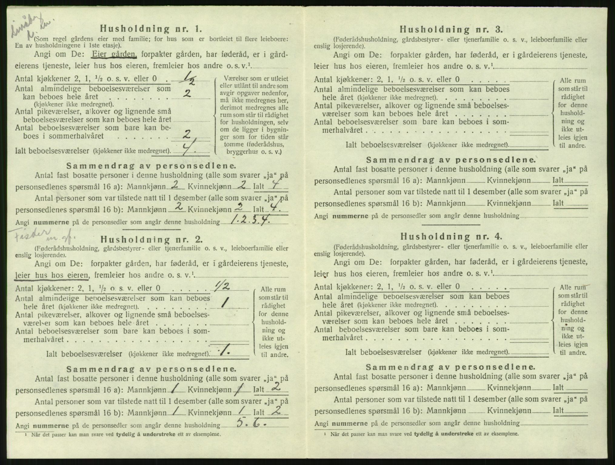 SAT, 1920 census for Halsa, 1920, p. 141