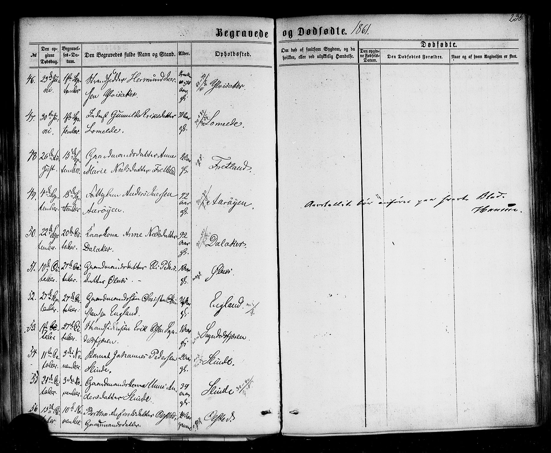 Sogndal sokneprestembete, AV/SAB-A-81301/H/Haa/Haaa/L0013: Parish register (official) no. A 13, 1859-1877, p. 236