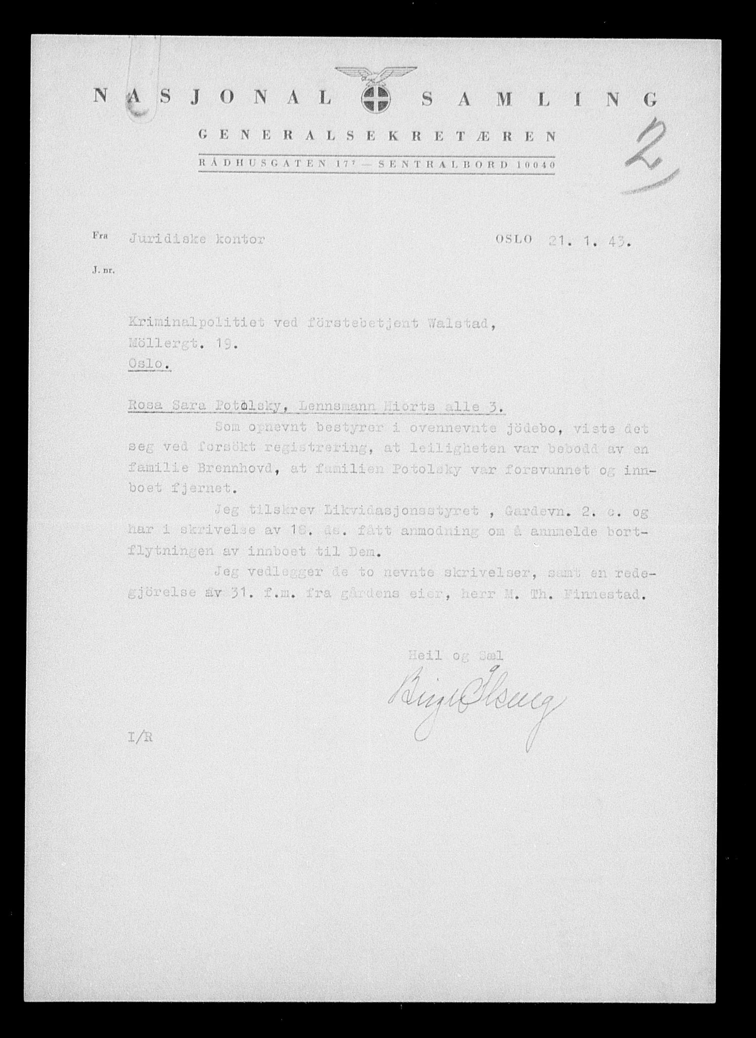 Justisdepartementet, Tilbakeføringskontoret for inndratte formuer, AV/RA-S-1564/H/Hc/Hcc/L0970: --, 1945-1947, p. 581