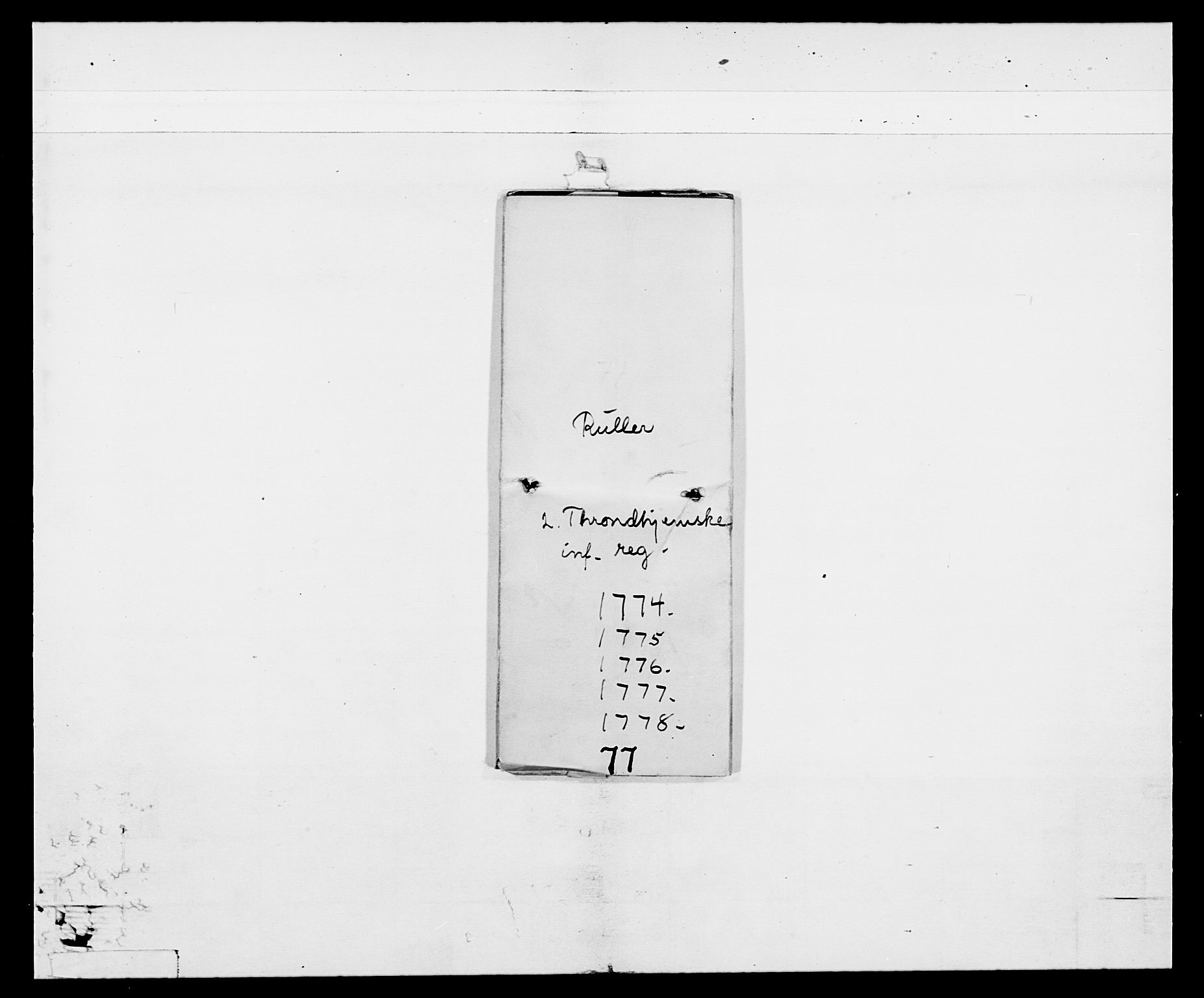 Generalitets- og kommissariatskollegiet, Det kongelige norske kommissariatskollegium, AV/RA-EA-5420/E/Eh/L0077: 2. Trondheimske nasjonale infanteriregiment, 1774-1778, p. 11