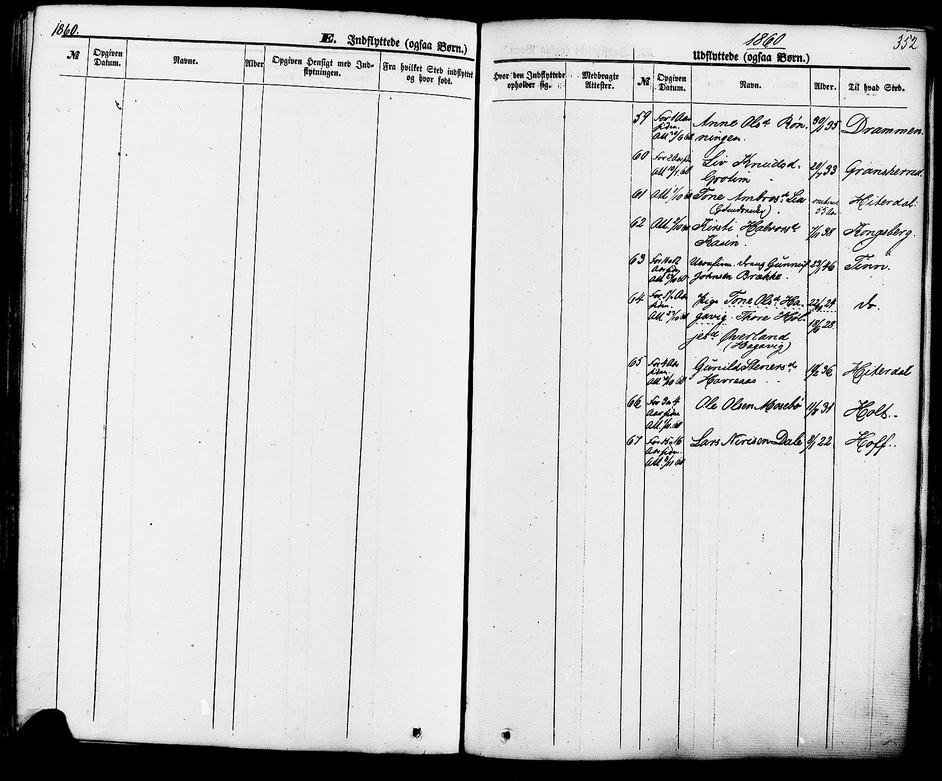 Hjartdal kirkebøker, SAKO/A-270/F/Fa/L0009: Parish register (official) no. I 9, 1860-1879, p. 352