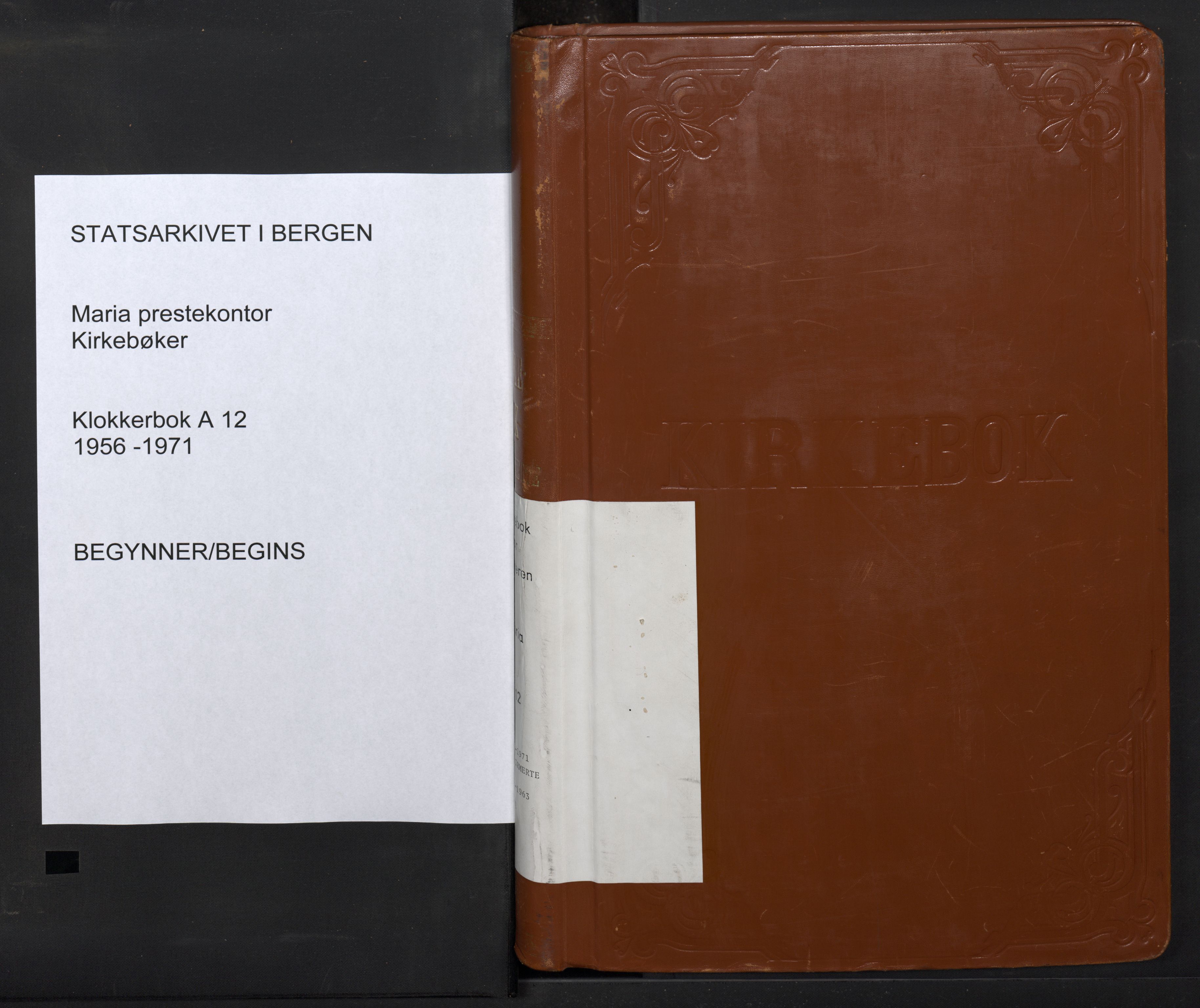 Mariakirken Sokneprestembete, SAB/A-76901/H/Hab/L0012: Parish register (copy) no. A 12, 1956-1971