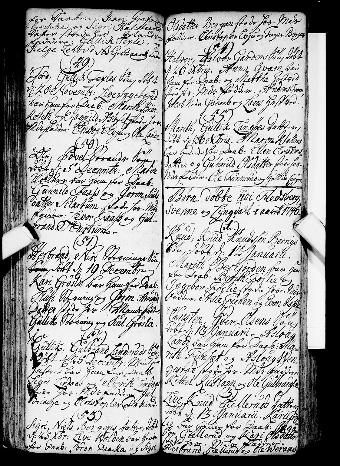 Flesberg kirkebøker, SAKO/A-18/F/Fa/L0002: Parish register (official) no. I 2, 1726-1747