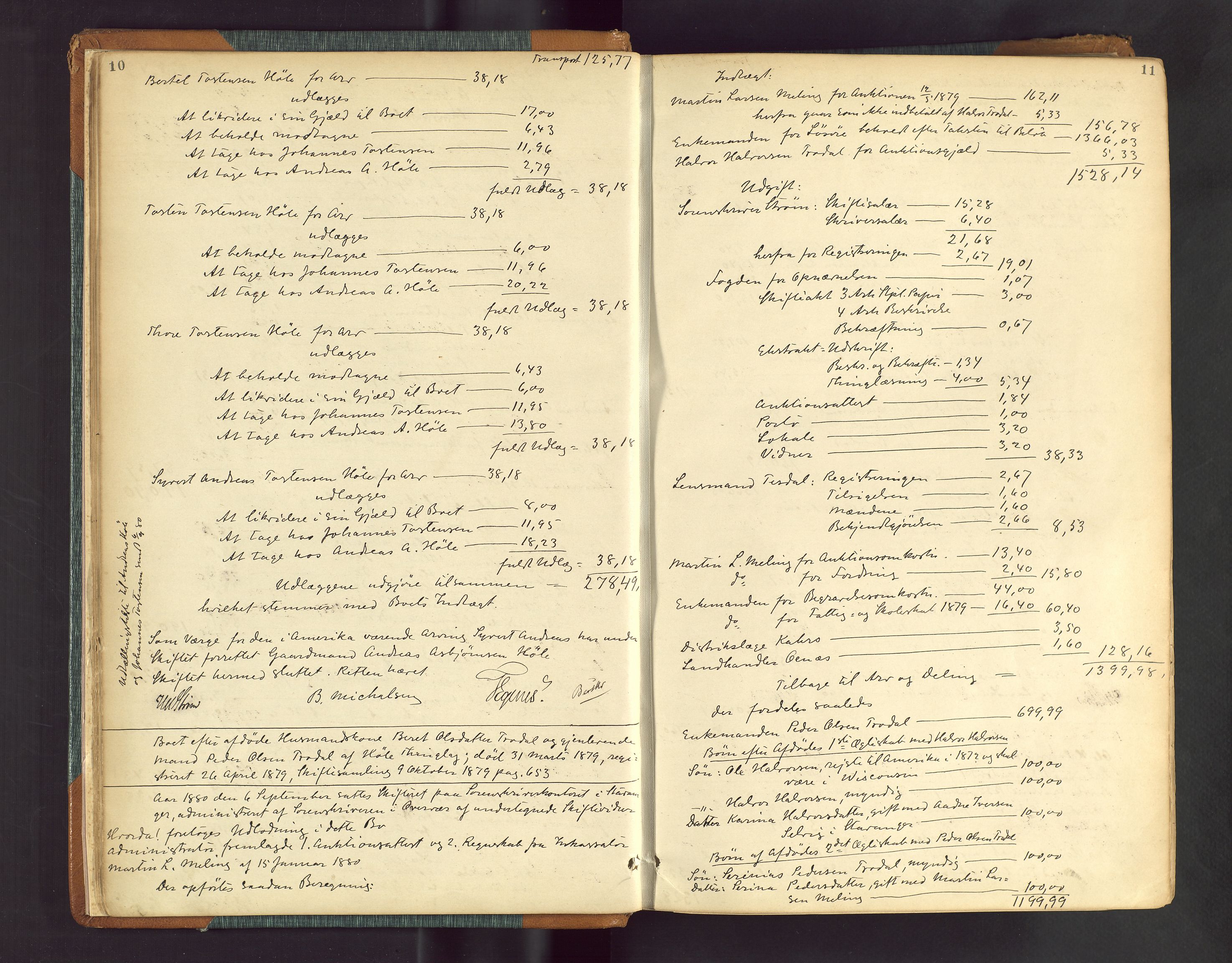 Ryfylke tingrett, AV/SAST-A-100055/001/IV/IVF/L0013: Skifteforhandlingsprotokoll D2 Høle og Rennesøy, 1880-1902, p. 10-11
