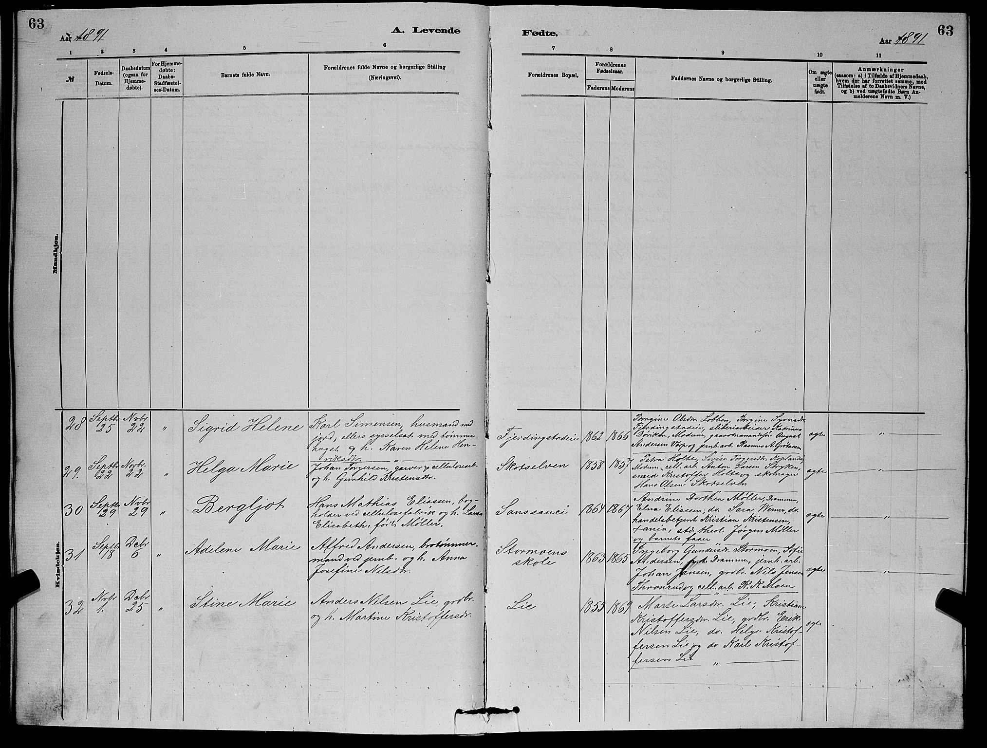 Eiker kirkebøker, AV/SAKO-A-4/G/Gb/L0003: Parish register (copy) no. II 3, 1880-1893, p. 63