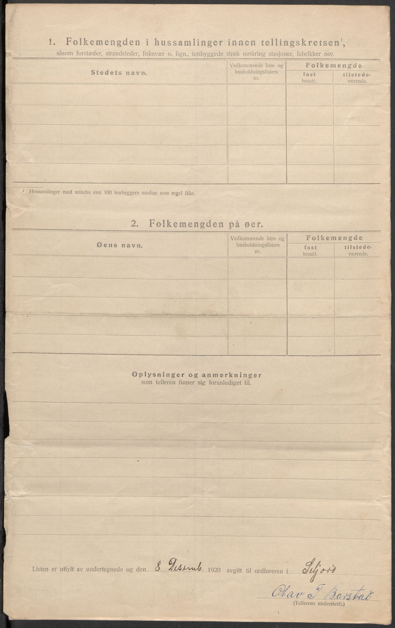 SAKO, 1920 census for Seljord, 1920, p. 38