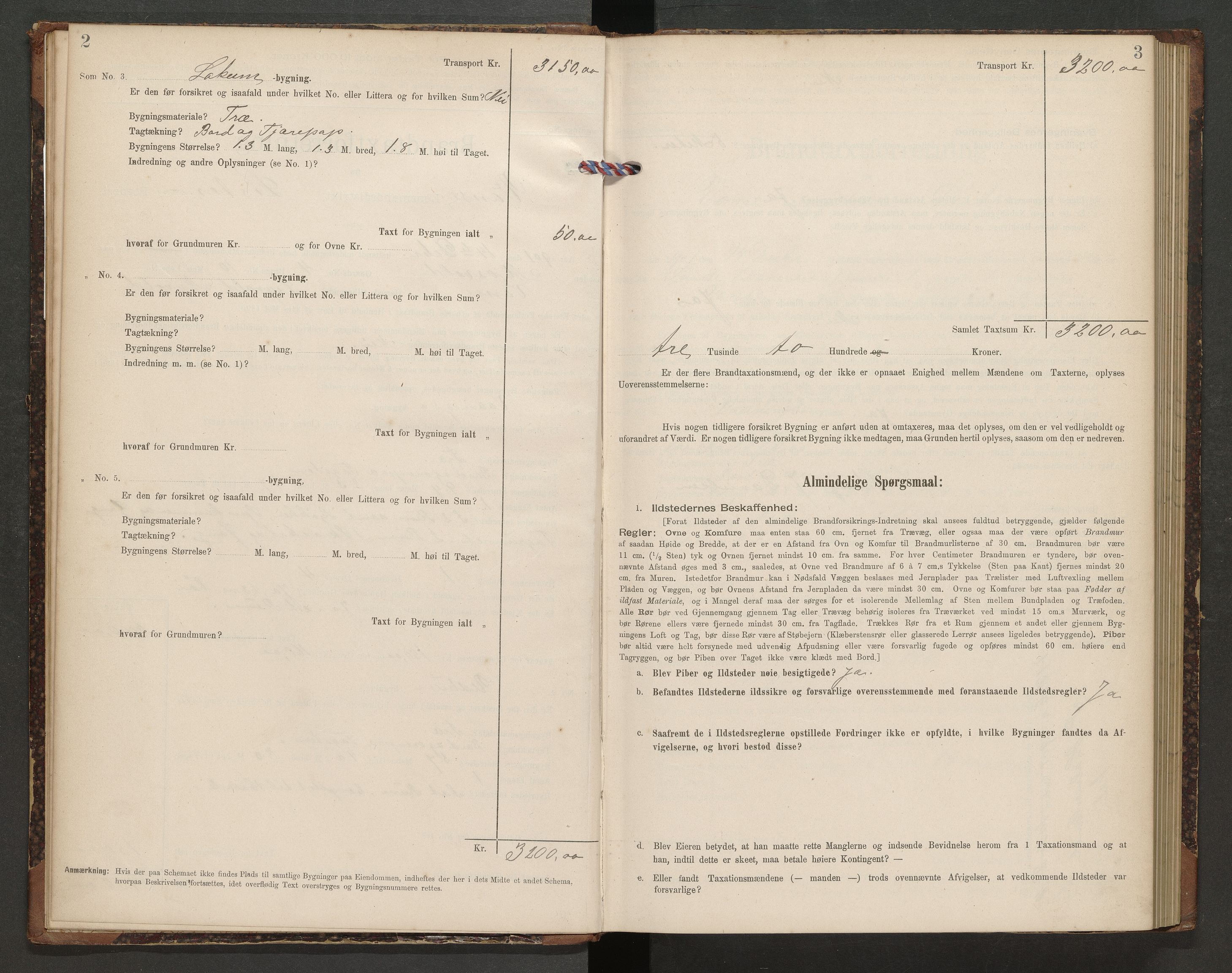 Norges Brannkasse Lista, AV/SAK-2241-0035/F/Fa/L0006: Branntakstprotokoll nr. 6 med gårdsnavnregister, 1901-1904