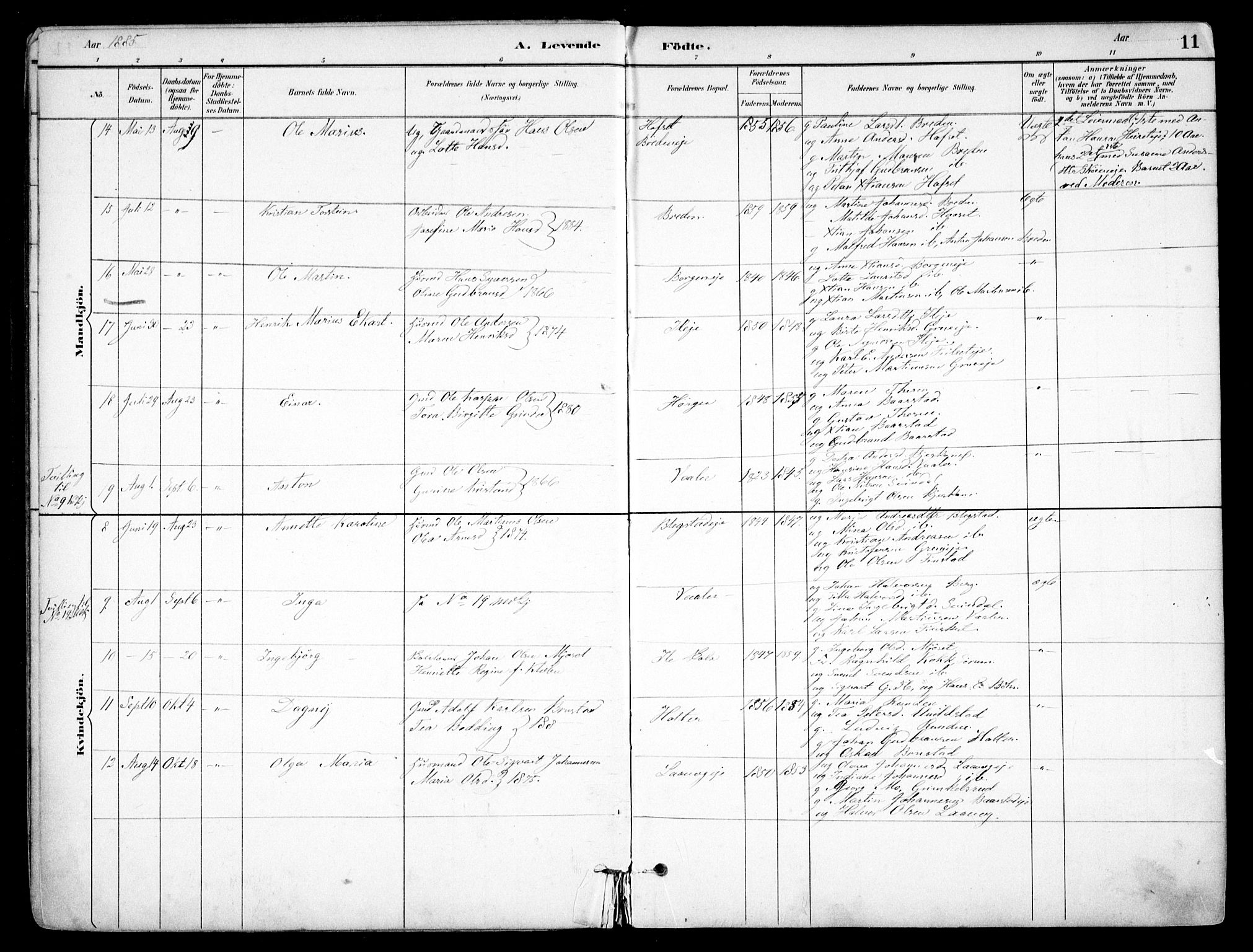 Nes prestekontor Kirkebøker, SAO/A-10410/F/Fb/L0002: Parish register (official) no. II 2, 1883-1918, p. 11