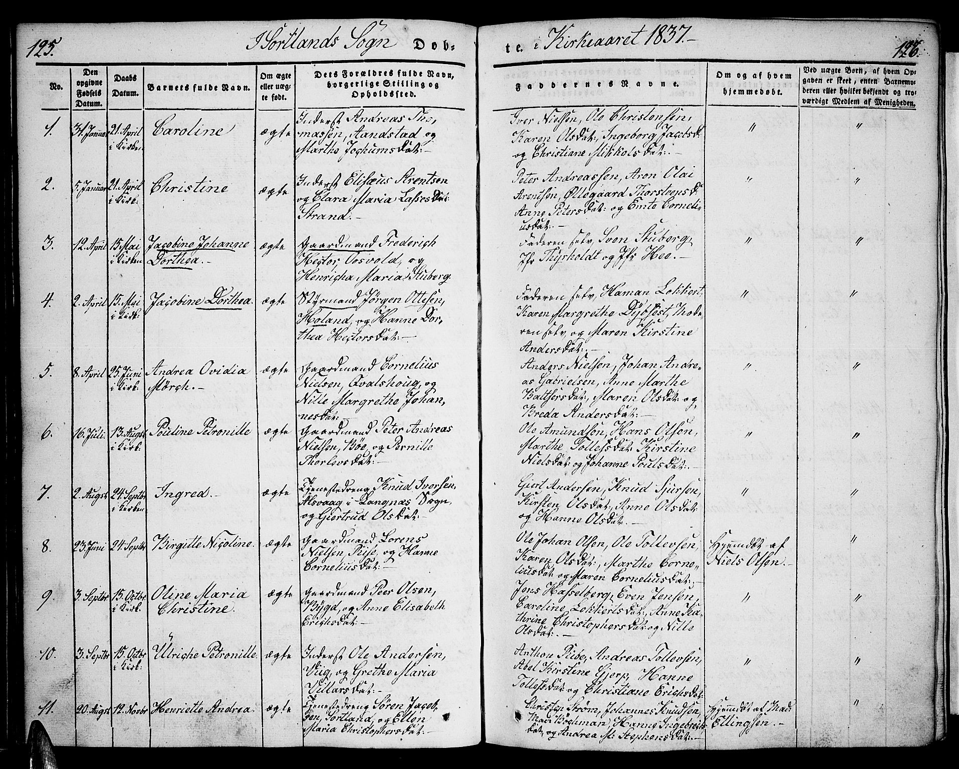 Ministerialprotokoller, klokkerbøker og fødselsregistre - Nordland, SAT/A-1459/888/L1239: Parish register (official) no. 888A06 /2, 1837-1848, p. 125-126