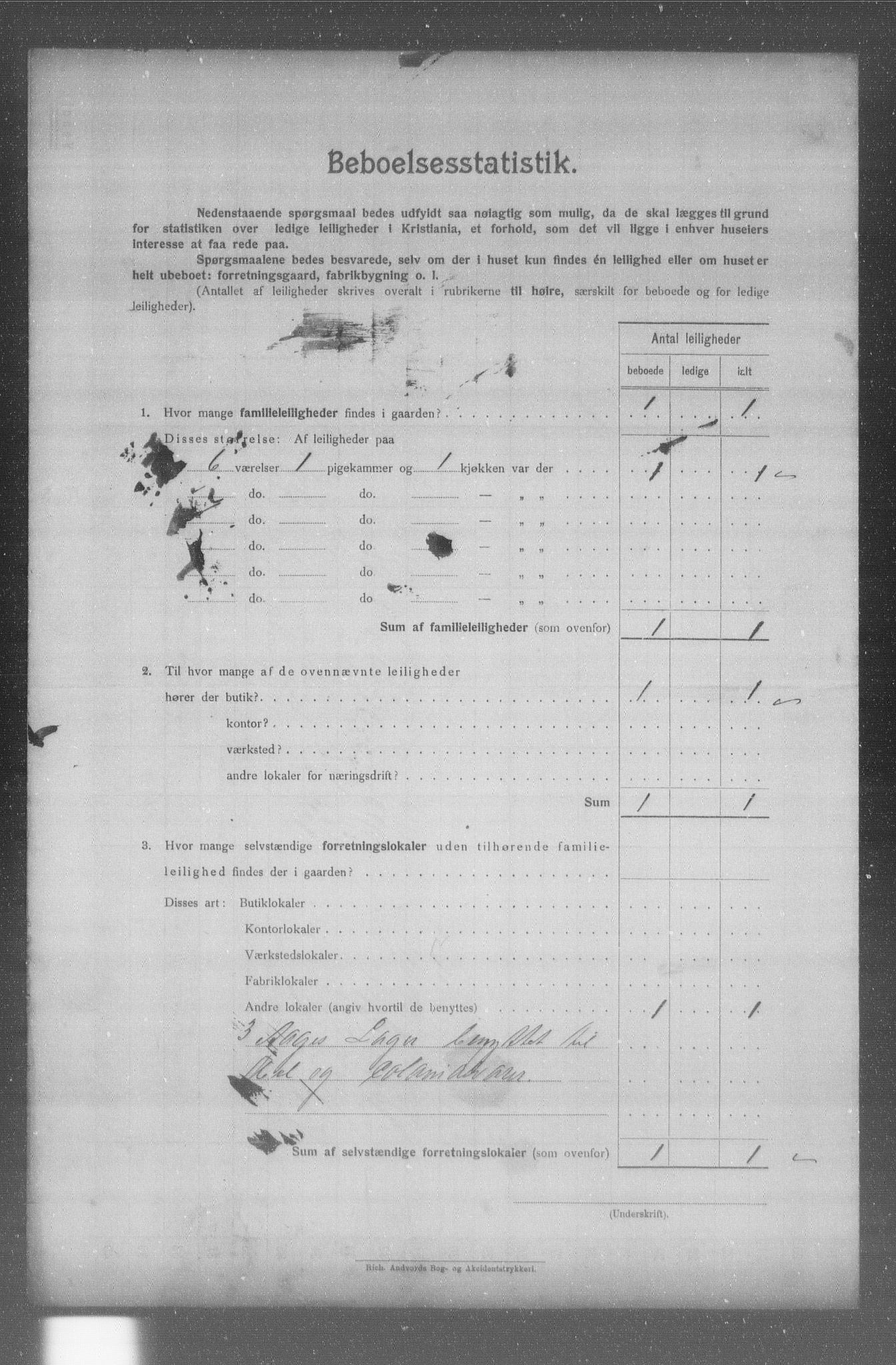 OBA, Municipal Census 1904 for Kristiania, 1904, p. 6253