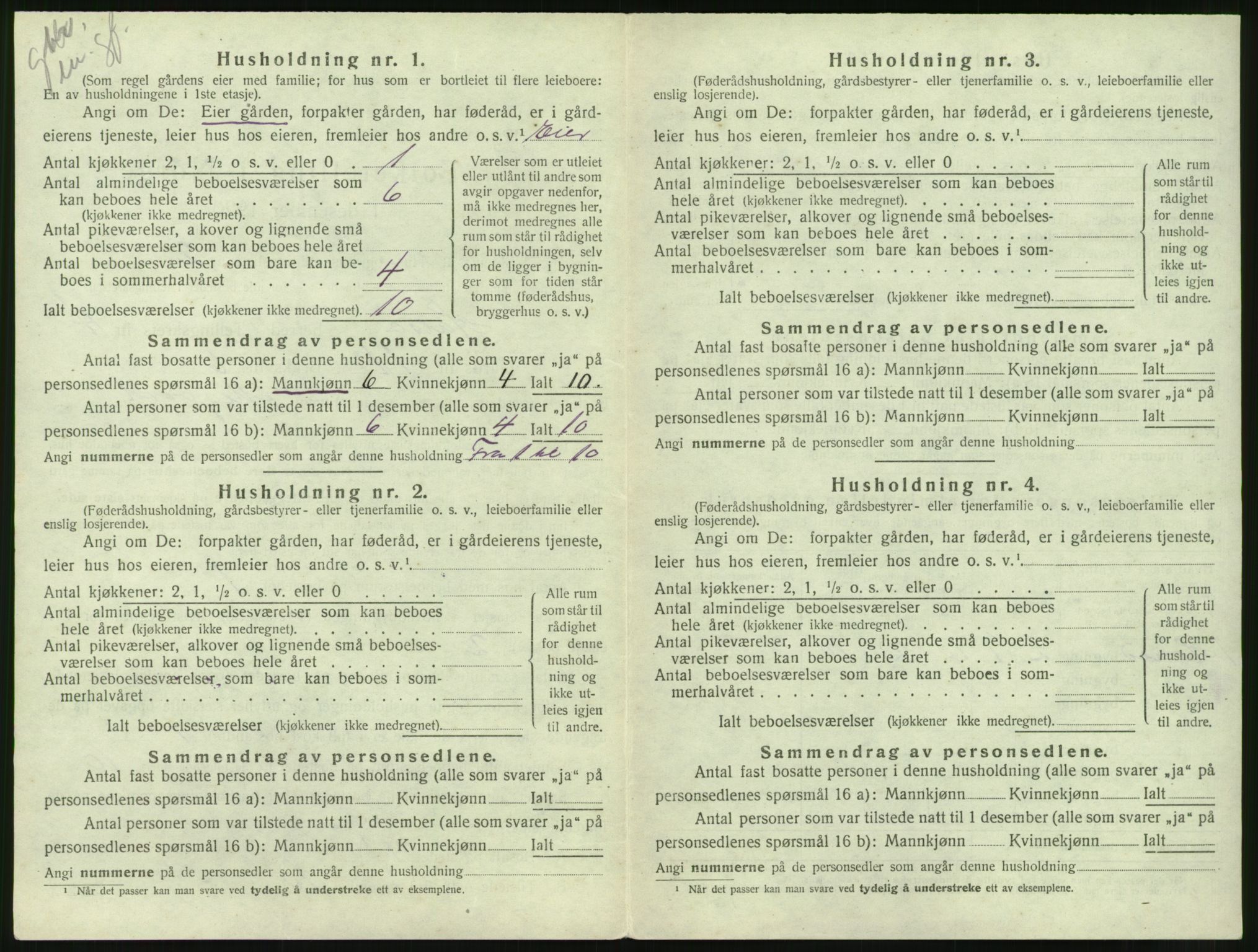 SAT, 1920 census for Halsa, 1920, p. 231