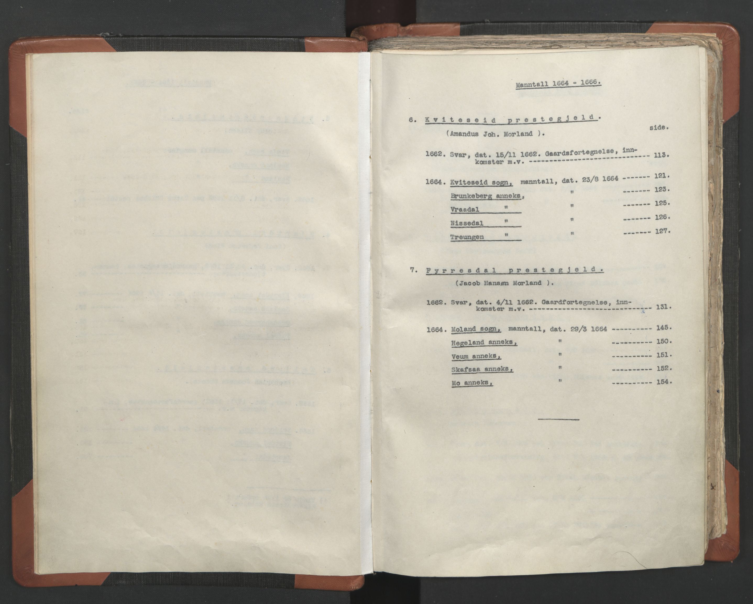 RA, Vicar's Census 1664-1666, no. 12: Øvre Telemark deanery, Nedre Telemark deanery and Bamble deanery, 1664-1666
