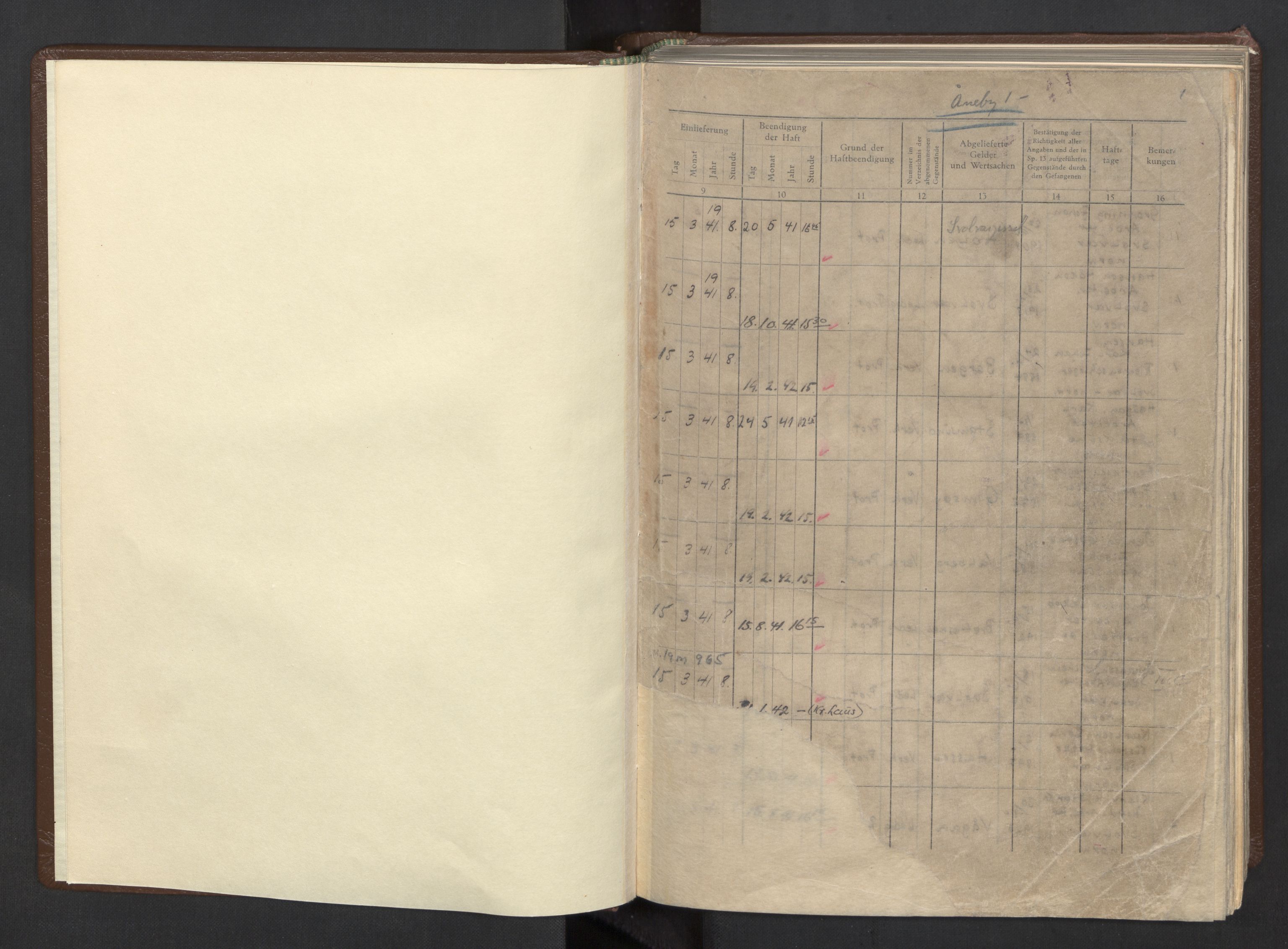 Befehlshaber der Sicherheitspolizei und des SD, AV/RA-RAFA-5969/F/Fa/Faa/L0002: Fangeprotokoll. - Gefangenen-Buch B. Fangenr. 11-2600, 1941-1942