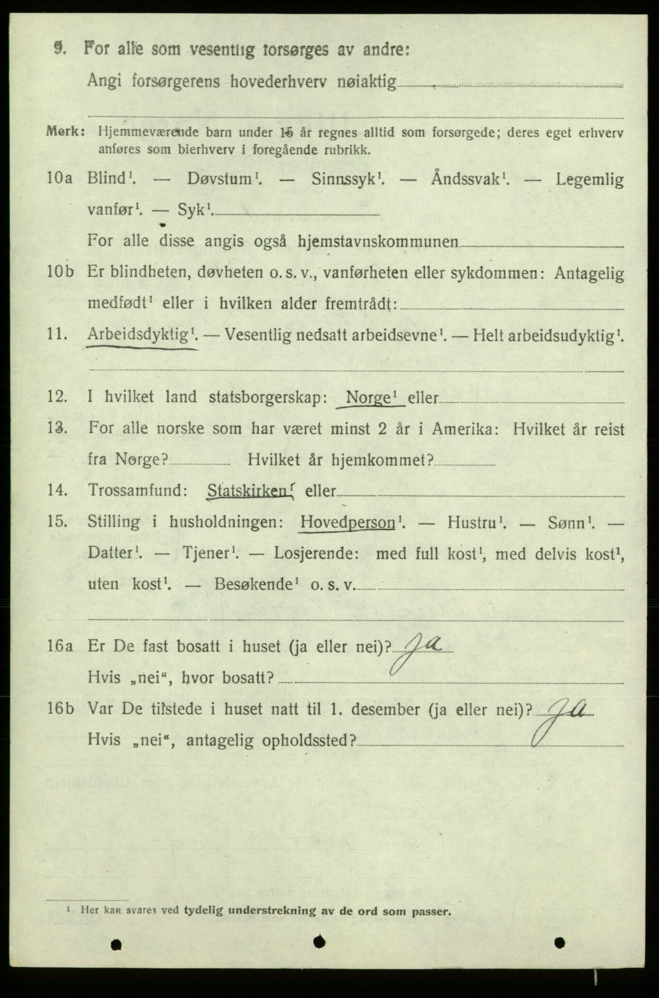 SAB, 1920 census for Strandebarm, 1920, p. 1867