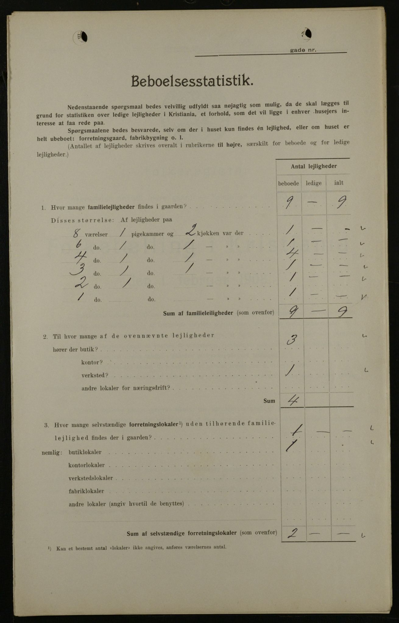 OBA, Municipal Census 1908 for Kristiania, 1908, p. 52534