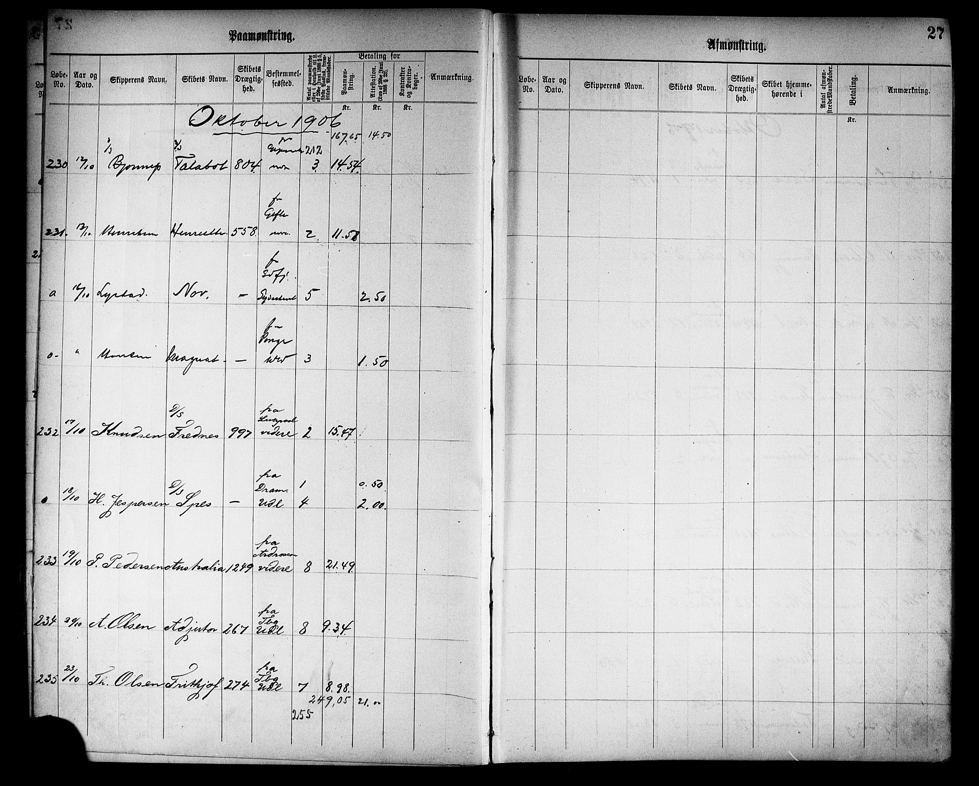 Tønsberg innrulleringskontor, AV/SAKO-A-786/H/Ha/L0006: Mønstringsjournal, 1906-1914, p. 29