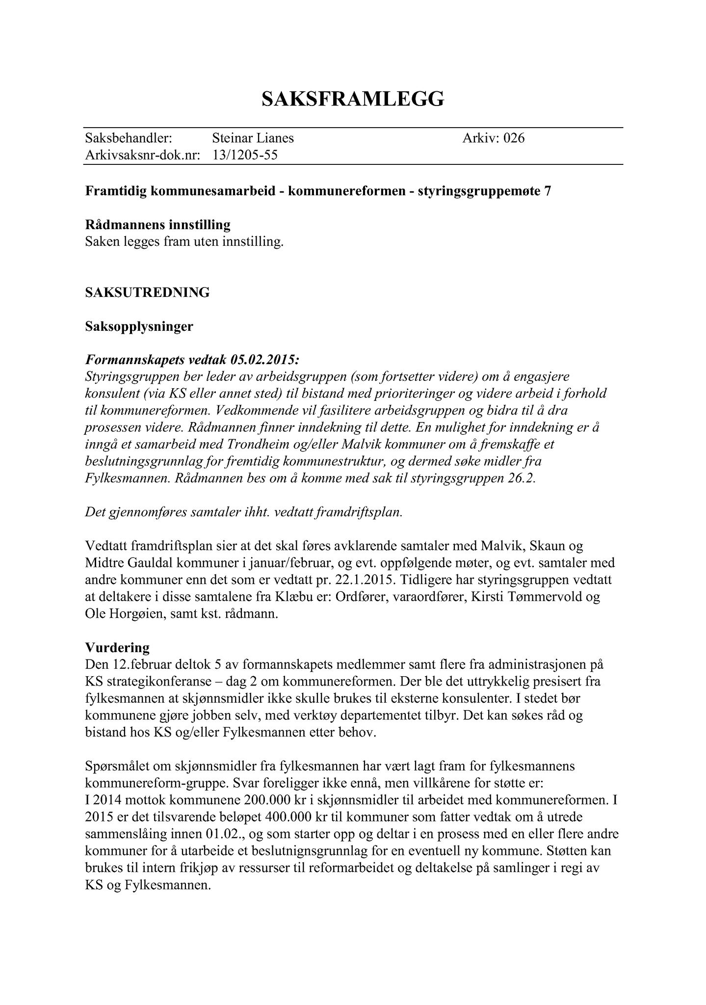 Klæbu Kommune, TRKO/KK/02-FS/L008: Formannsskapet - Møtedokumenter, 2015, p. 654