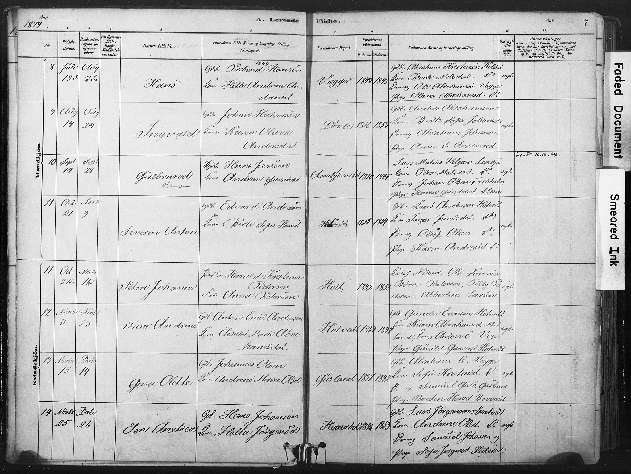 Andebu kirkebøker, AV/SAKO-A-336/F/Fa/L0007: Parish register (official) no. I 7, 1878-1899, p. 7