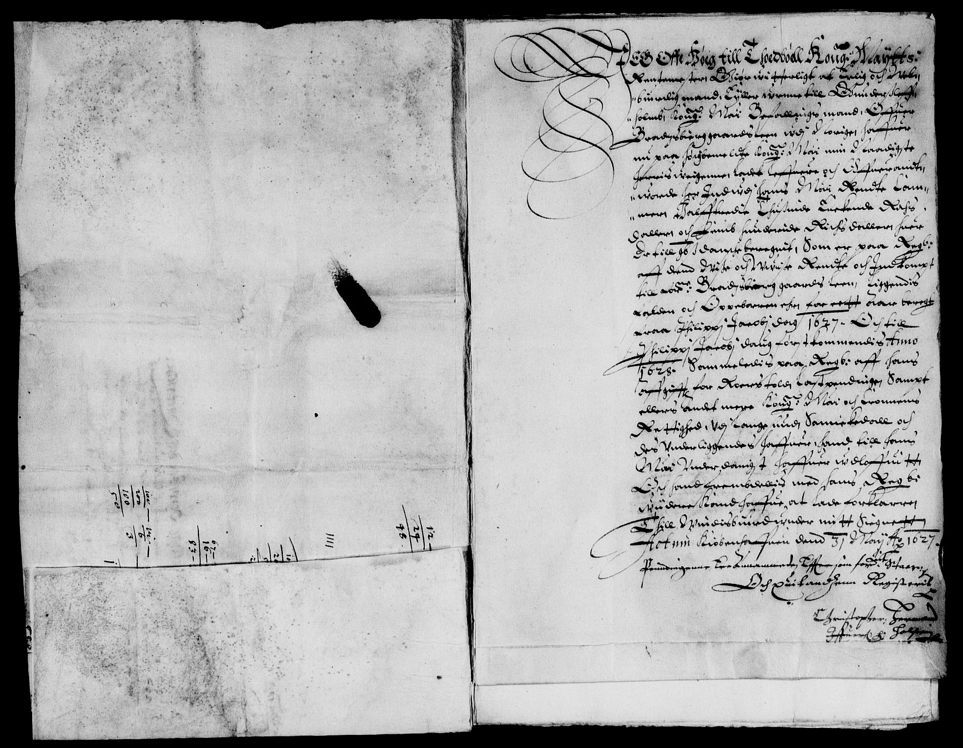 Rentekammeret inntil 1814, Reviderte regnskaper, Lensregnskaper, AV/RA-EA-5023/R/Rb/Rbp/L0013: Bratsberg len, 1628-1630