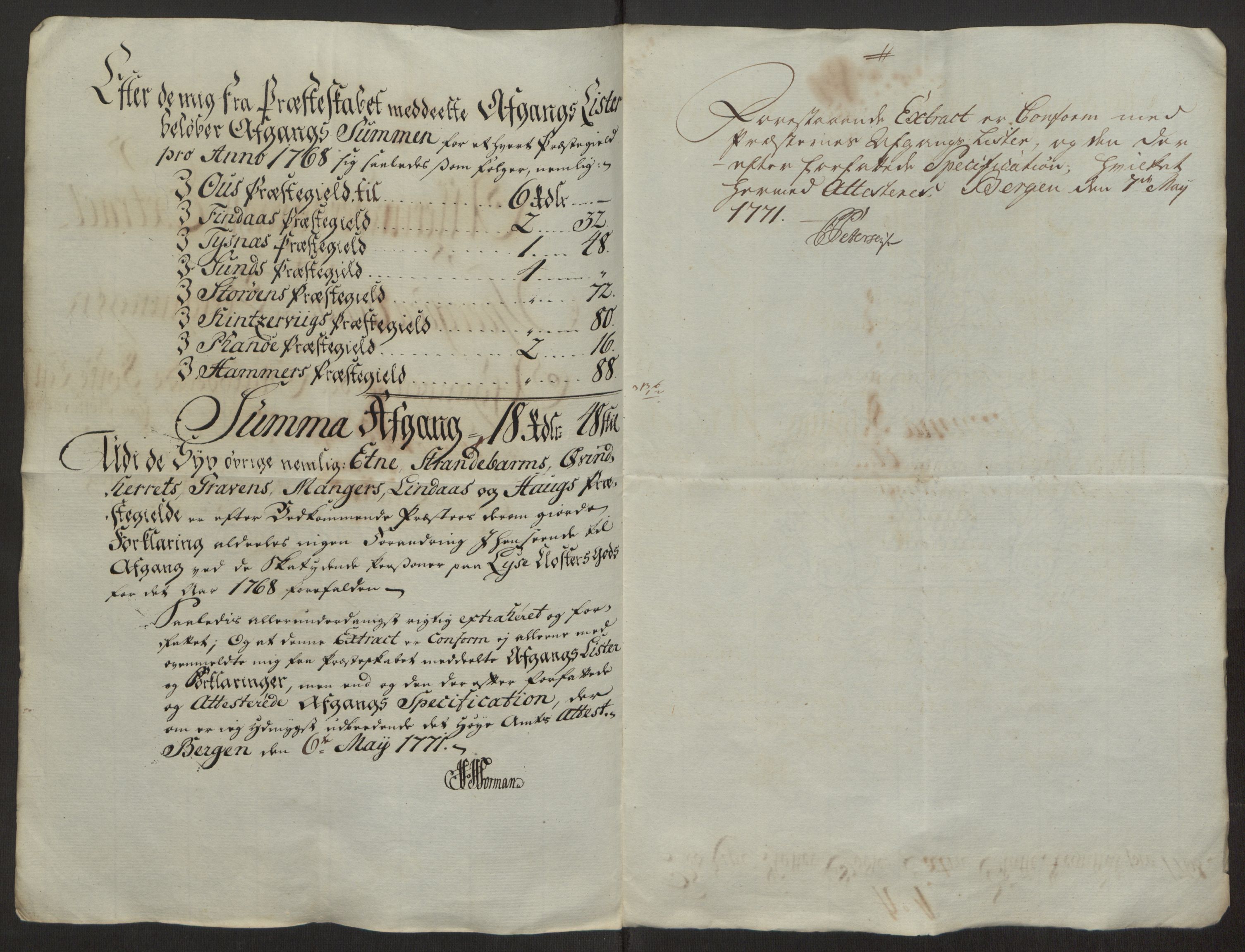 Rentekammeret inntil 1814, Reviderte regnskaper, Fogderegnskap, RA/EA-4092/R50/L3180: Ekstraskatten Lyse kloster, 1762-1783, p. 203