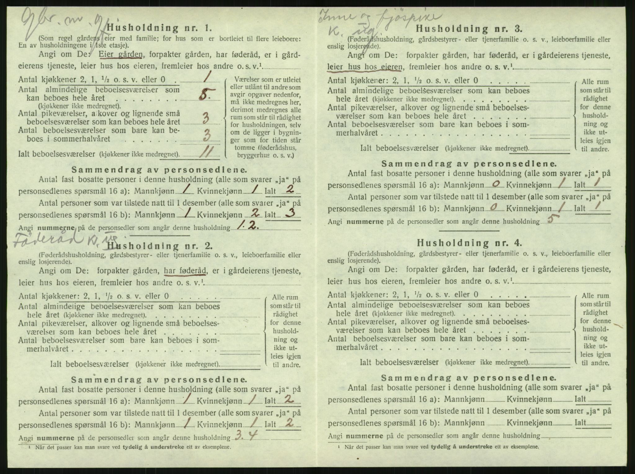 SAT, 1920 census for Hattfjelldal, 1920, p. 143