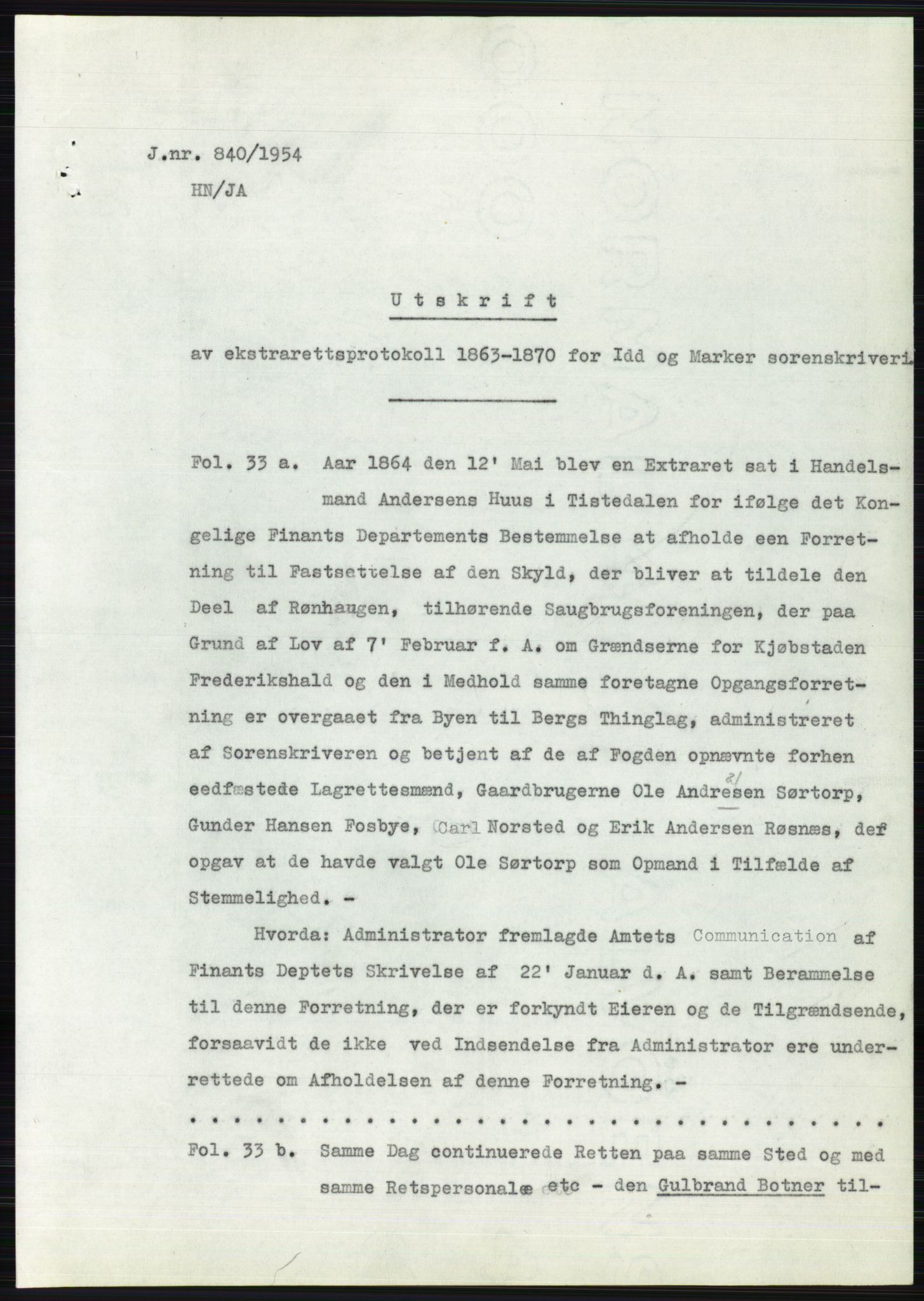 Statsarkivet i Oslo, SAO/A-10621/Z/Zd/L0001: Avskrifter, j.nr 34/1953 og 385-1291/1954, 1953-1954, p. 279