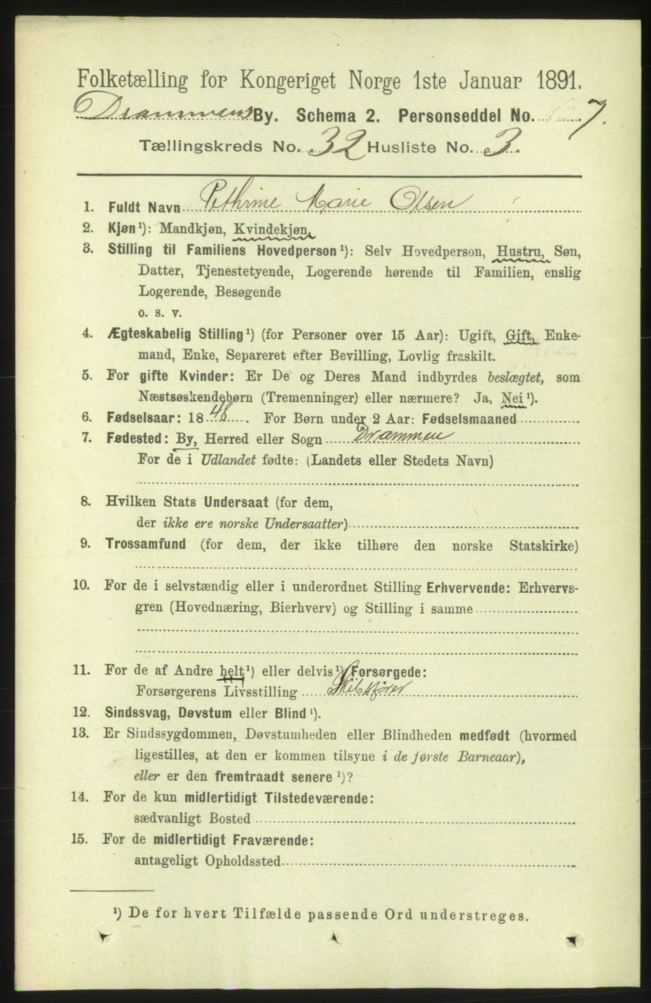 RA, 1891 census for 0602 Drammen, 1891, p. 19293