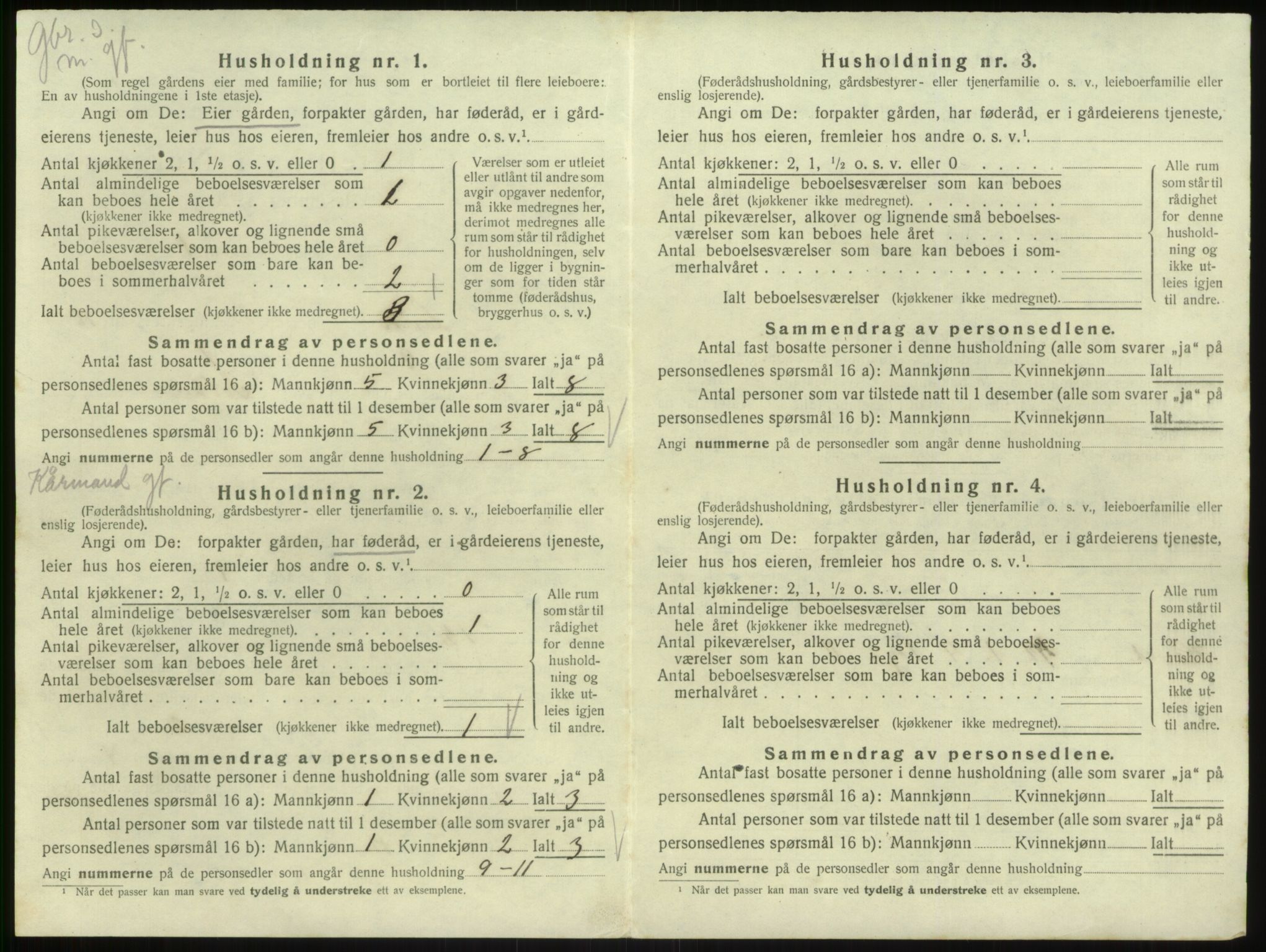 SAB, 1920 census for Lavik, 1920, p. 359