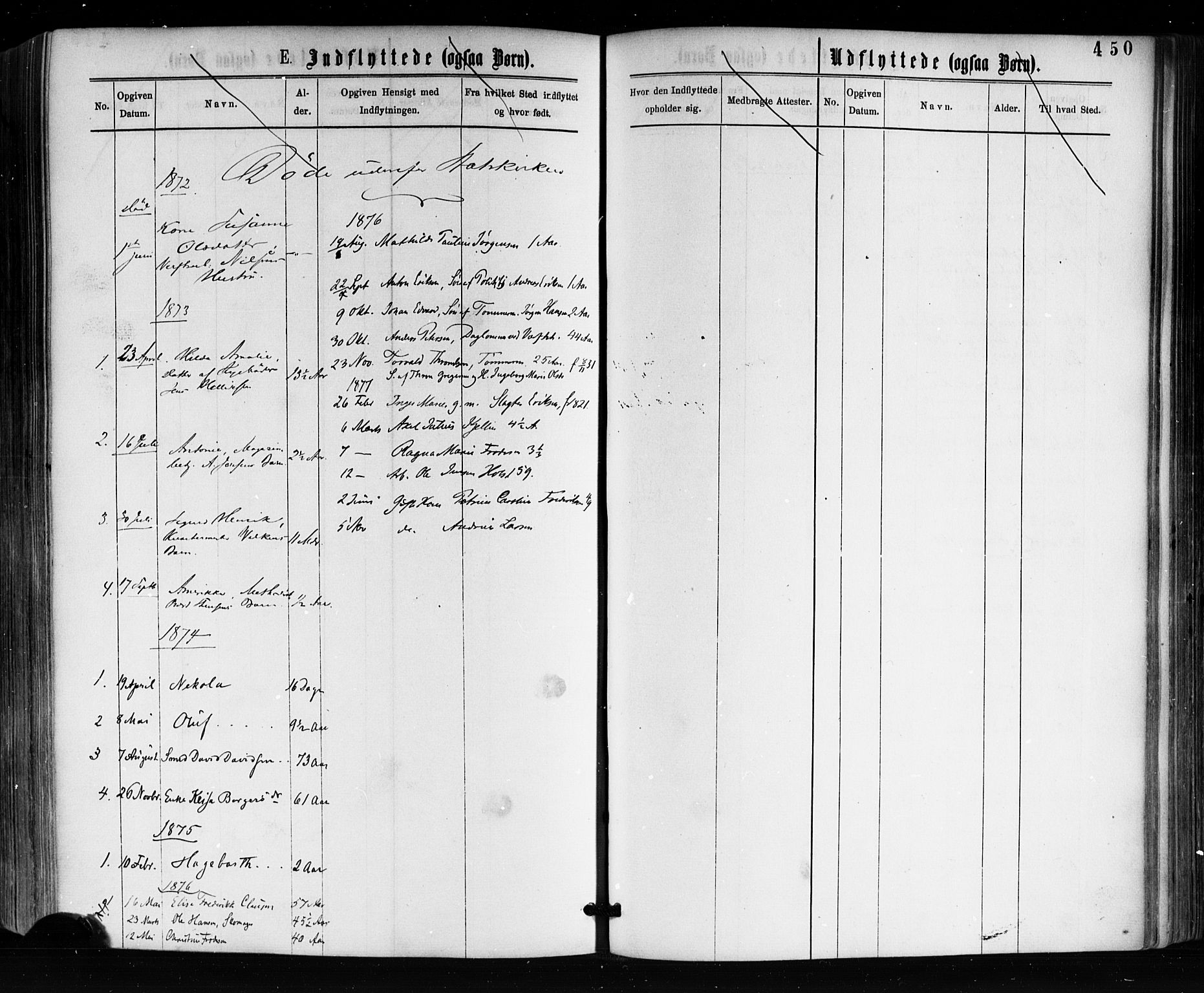 Horten kirkebøker, SAKO/A-348/F/Fa/L0002: Parish register (official) no. 2, 1872-1877, p. 450