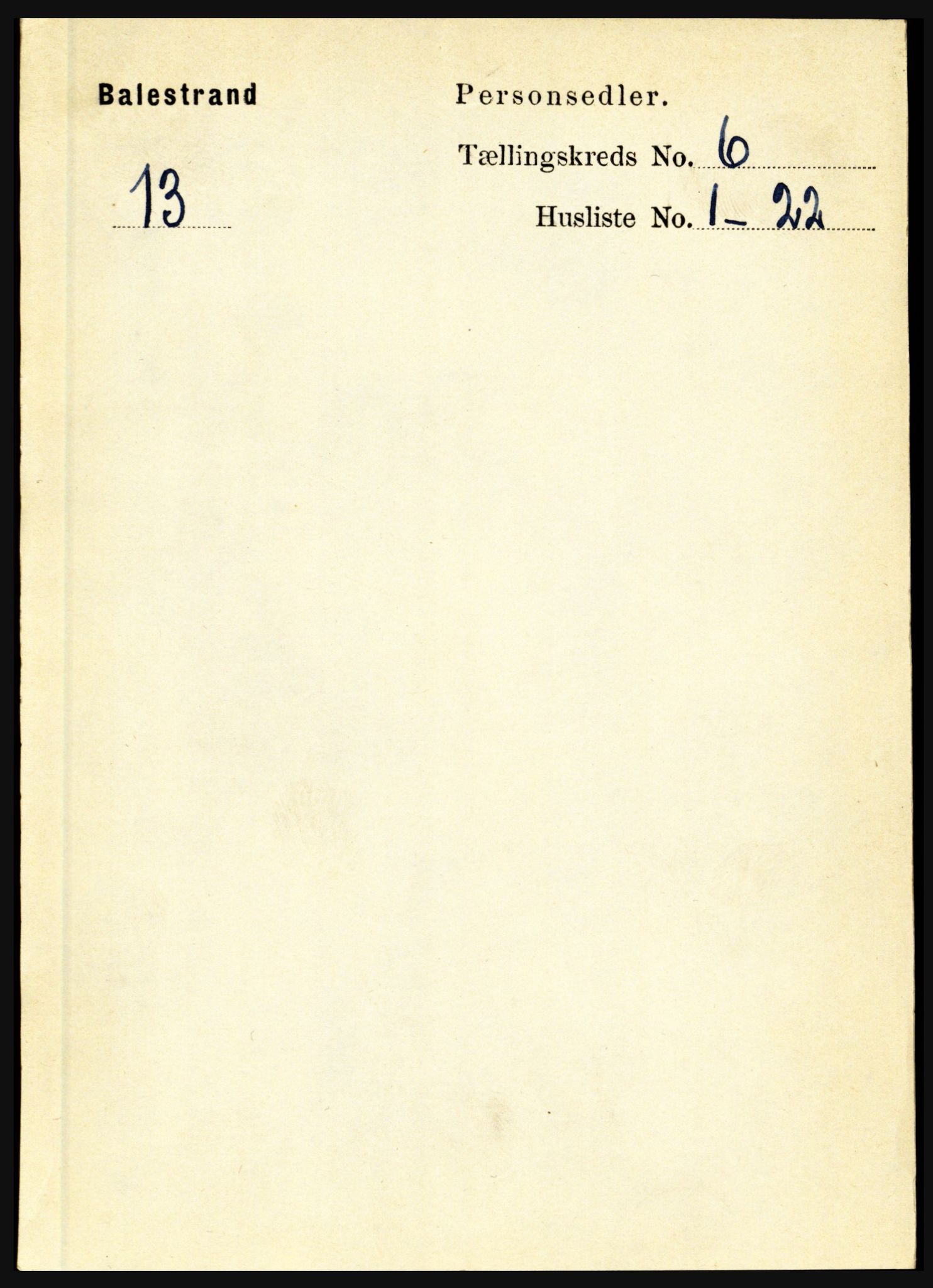 RA, 1891 census for 1418 Balestrand, 1891, p. 1358