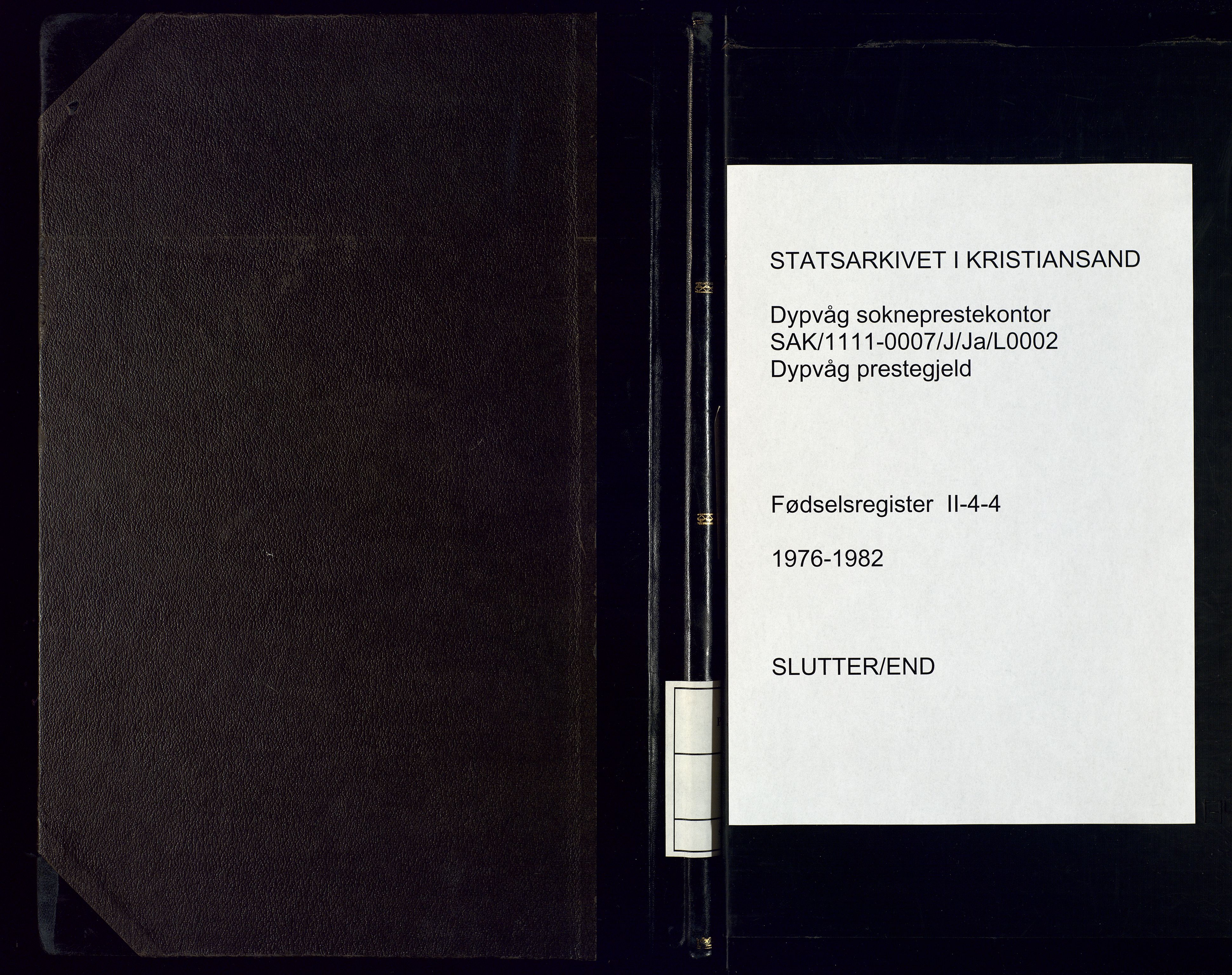 Dypvåg sokneprestkontor, AV/SAK-1111-0007/J/Ja/L0002: Birth register no. II.4.4, 1976-1982