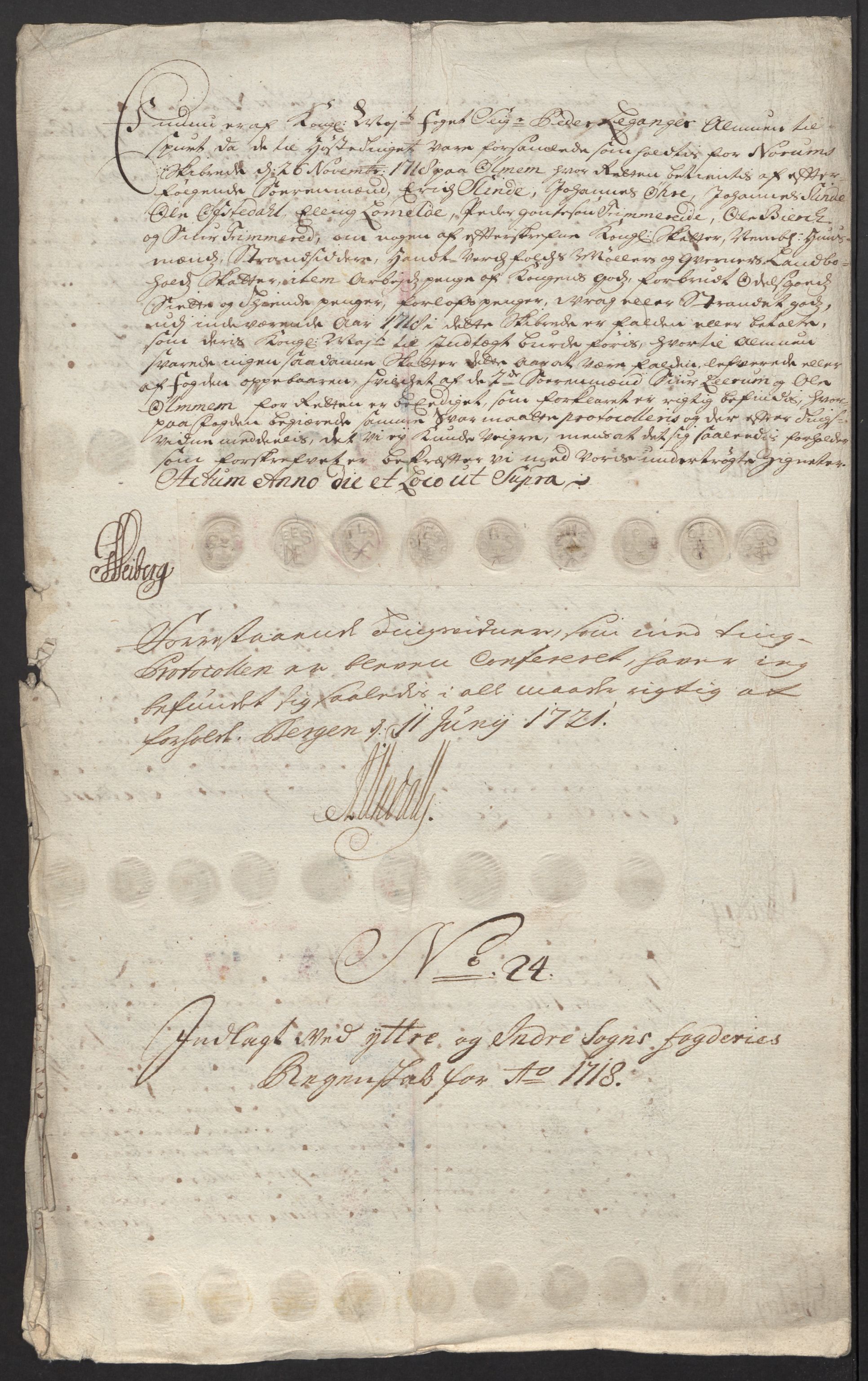 Rentekammeret inntil 1814, Reviderte regnskaper, Fogderegnskap, RA/EA-4092/R52/L3321: Fogderegnskap Sogn, 1717-1718, p. 649