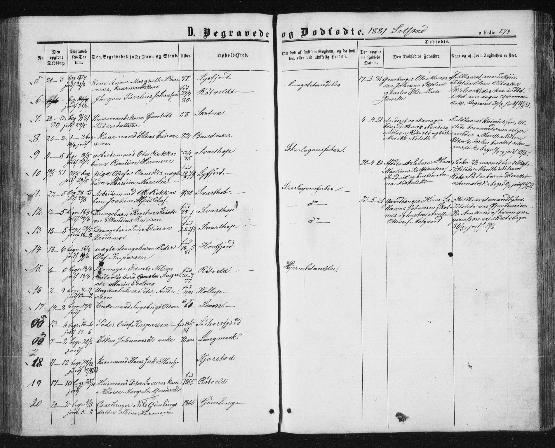 Ministerialprotokoller, klokkerbøker og fødselsregistre - Nordland, SAT/A-1459/810/L0159: Parish register (copy) no. 810C02 /2, 1863-1883, p. 273
