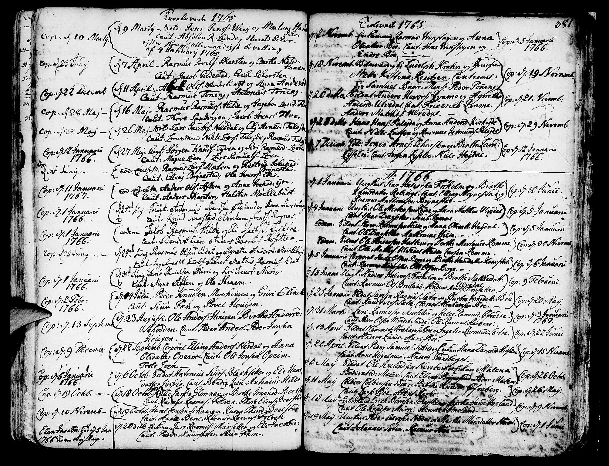 Innvik sokneprestembete, SAB/A-80501: Parish register (official) no. A 1, 1750-1816, p. 381