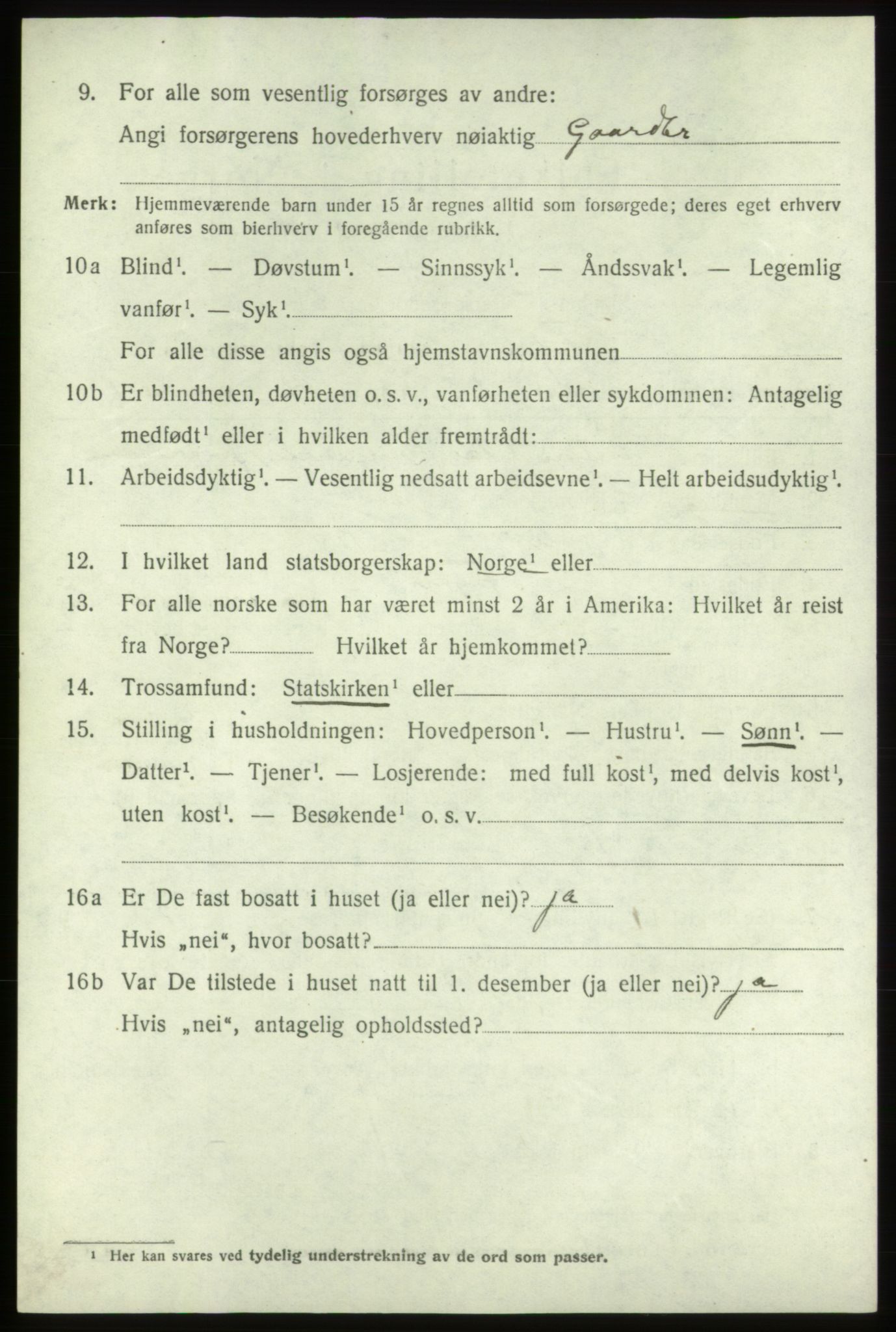 SAB, 1920 census for Fitjar, 1920, p. 2057