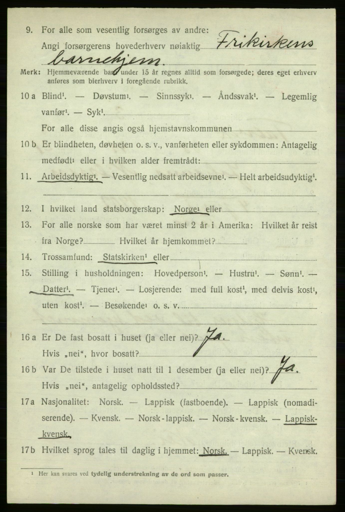 SATØ, 1920 census for Talvik, 1920, p. 5339