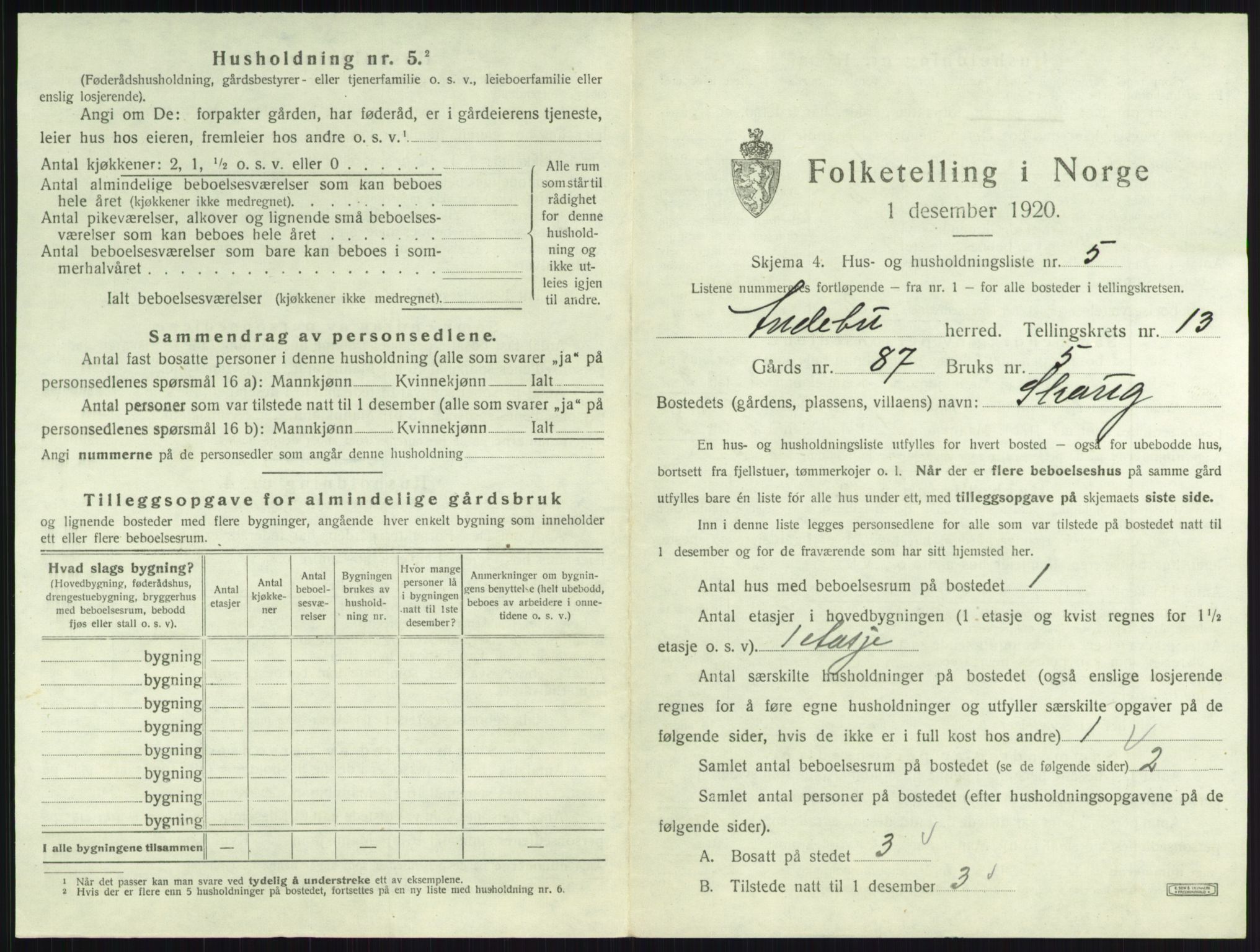 SAKO, 1920 census for Andebu, 1920, p. 733