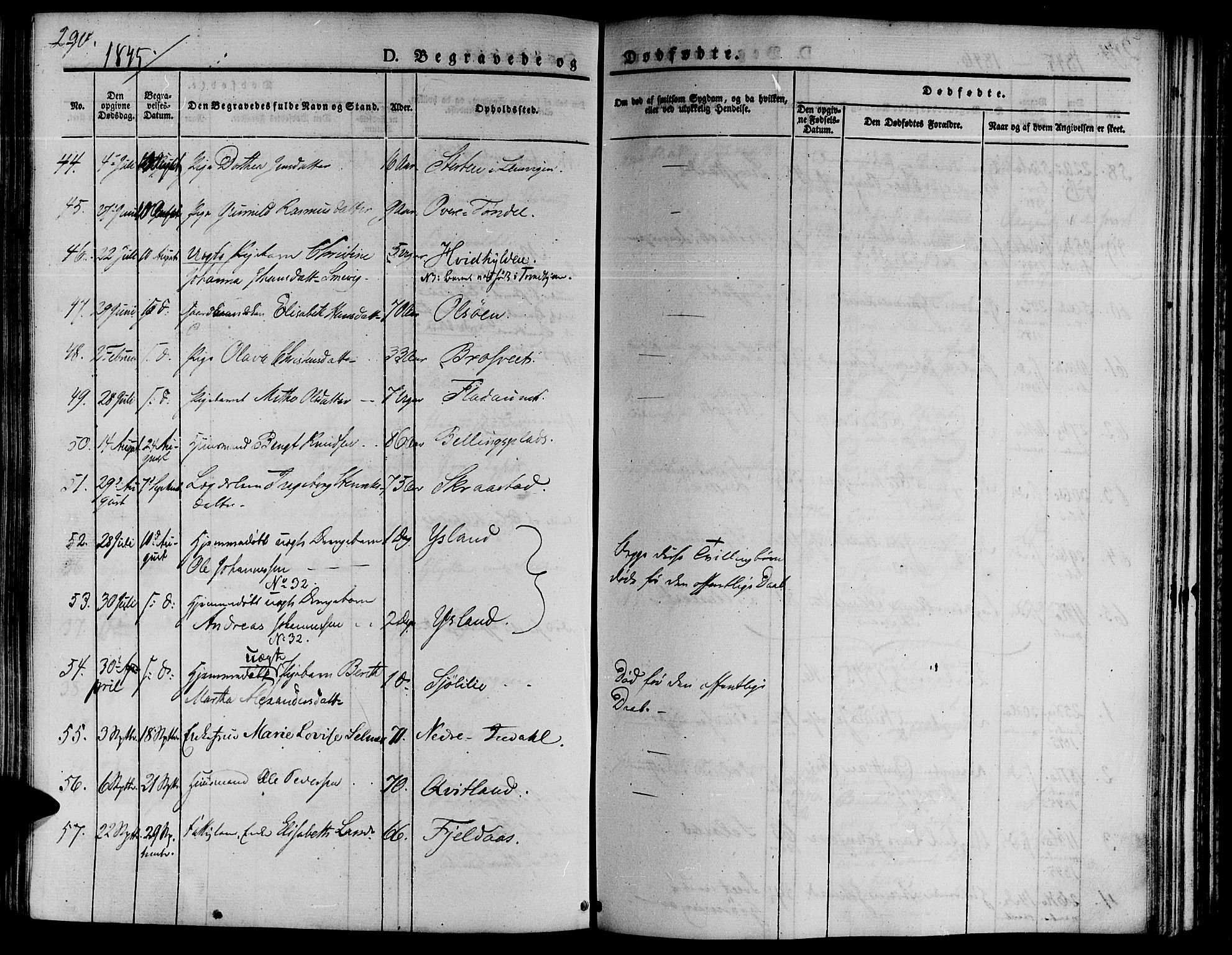 Ministerialprotokoller, klokkerbøker og fødselsregistre - Sør-Trøndelag, SAT/A-1456/646/L0610: Parish register (official) no. 646A08, 1837-1847, p. 290
