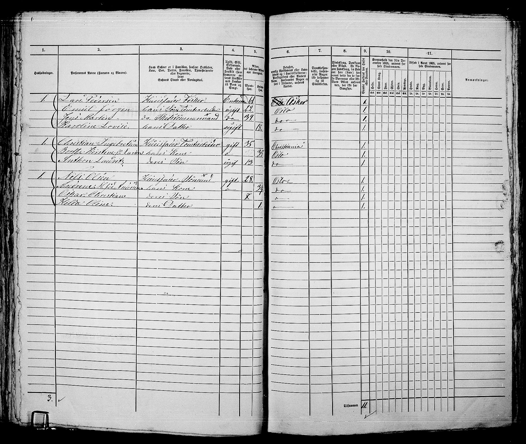 RA, 1865 census for Kristiania, 1865, p. 4214