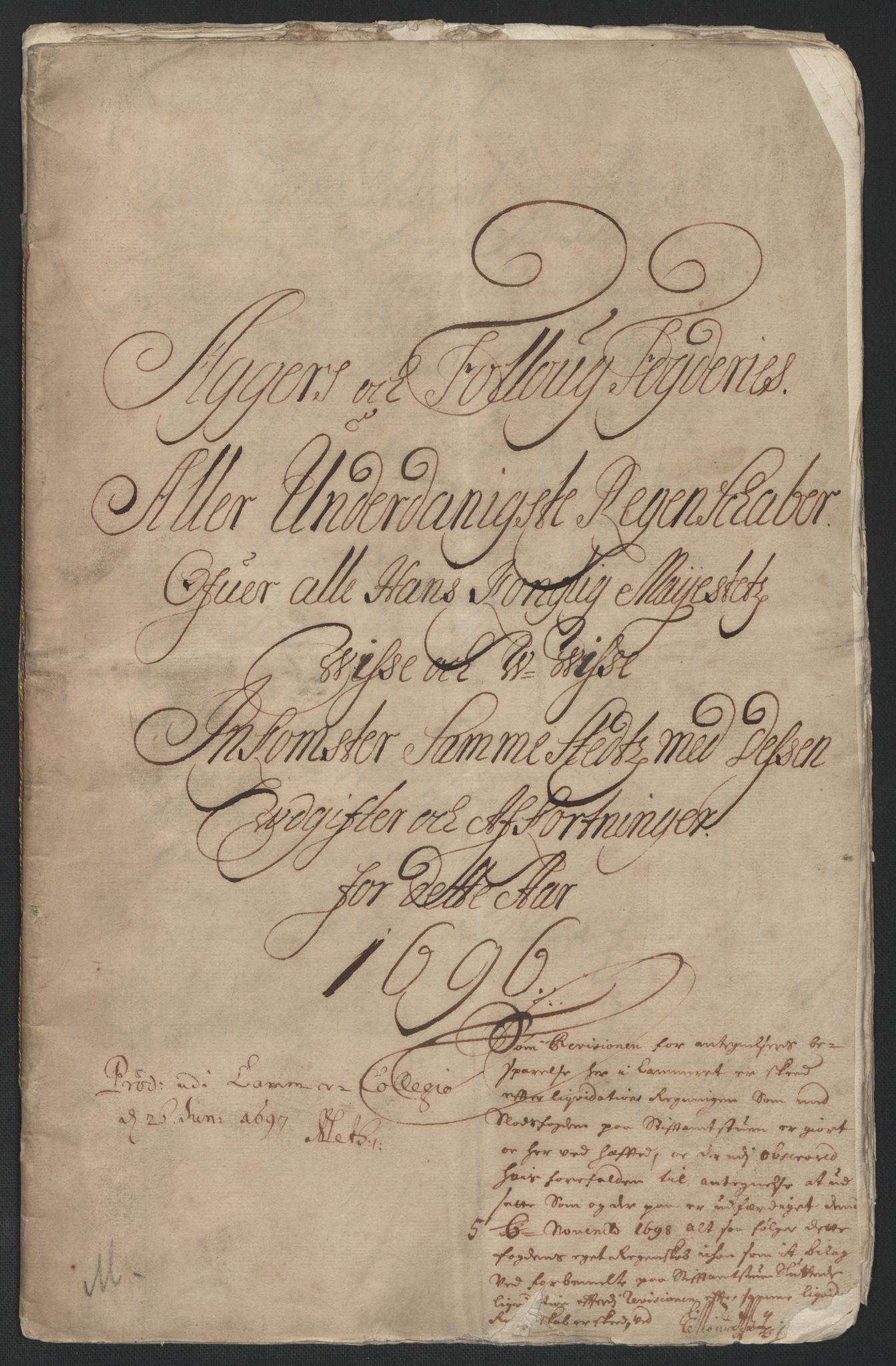 Rentekammeret inntil 1814, Reviderte regnskaper, Fogderegnskap, RA/EA-4092/R10/L0440: Fogderegnskap Aker og Follo, 1696-1697, p. 4