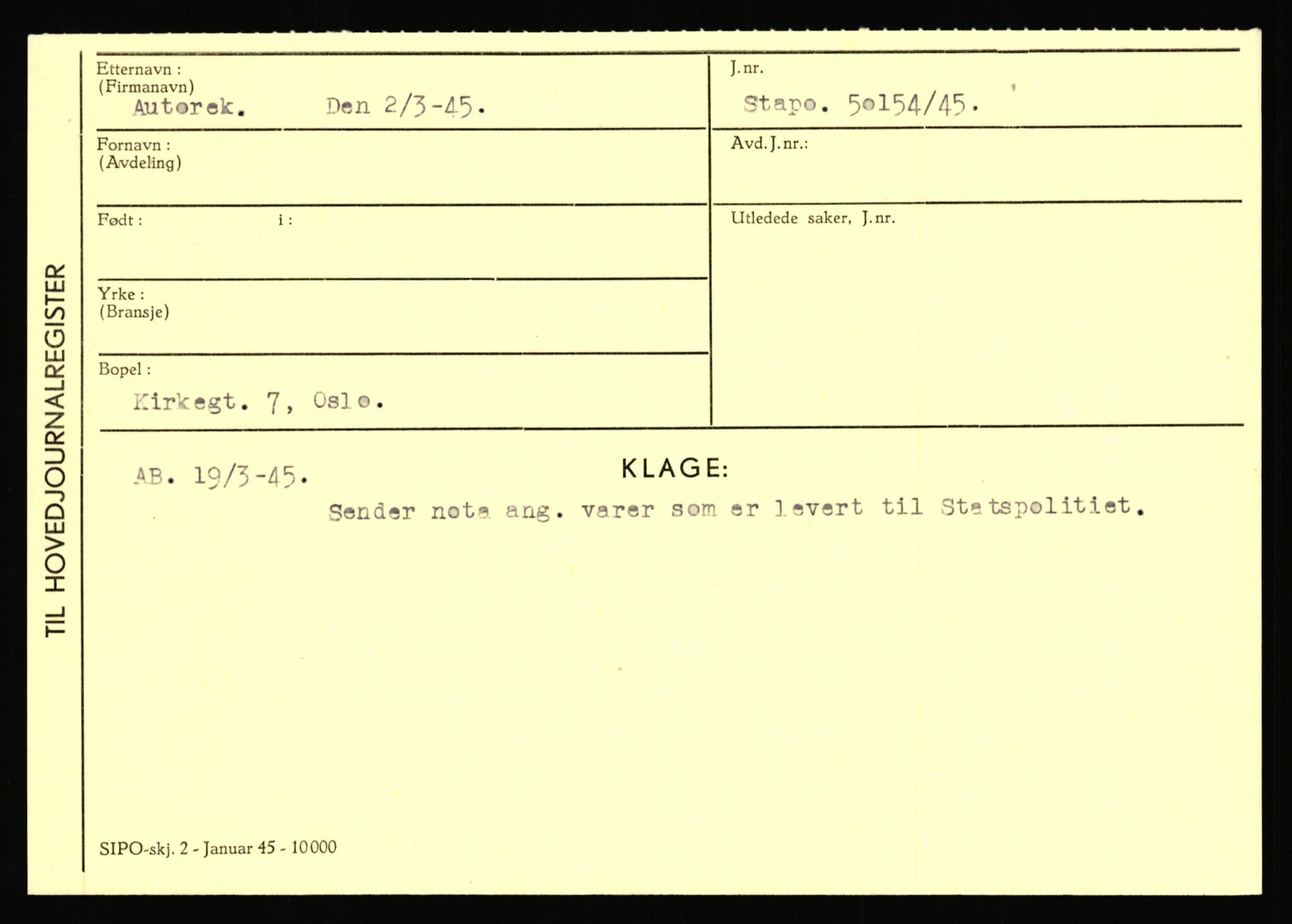 Statspolitiet - Hovedkontoret / Osloavdelingen, AV/RA-S-1329/C/Ca/L0002: Arneberg - Brand, 1943-1945, p. 803