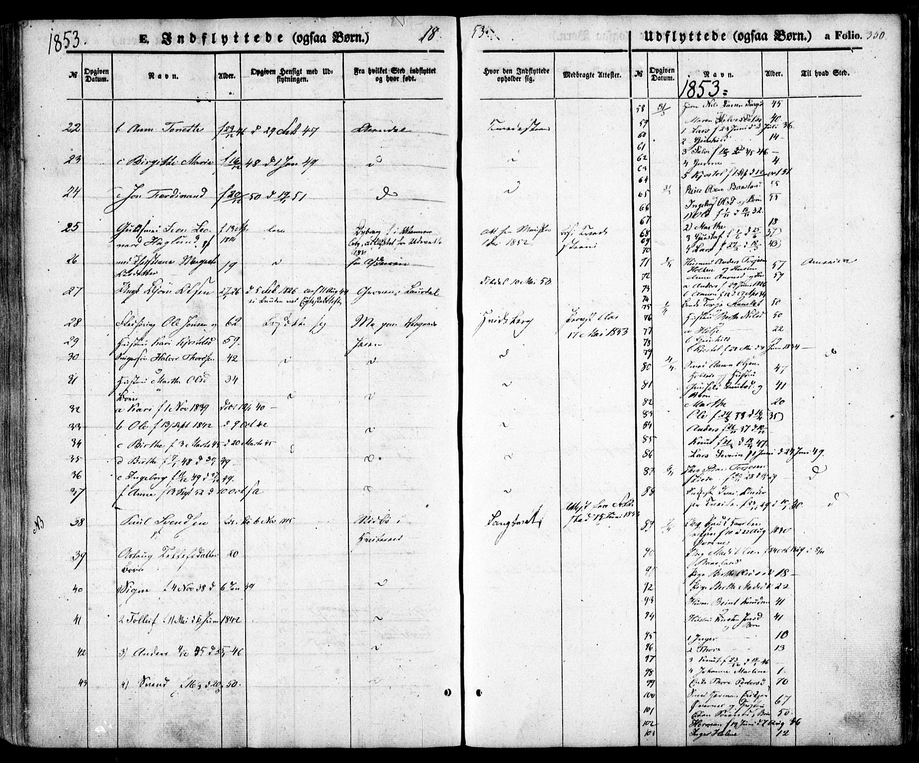 Holt sokneprestkontor, SAK/1111-0021/F/Fa/L0008: Parish register (official) no. A 8, 1849-1860, p. 350