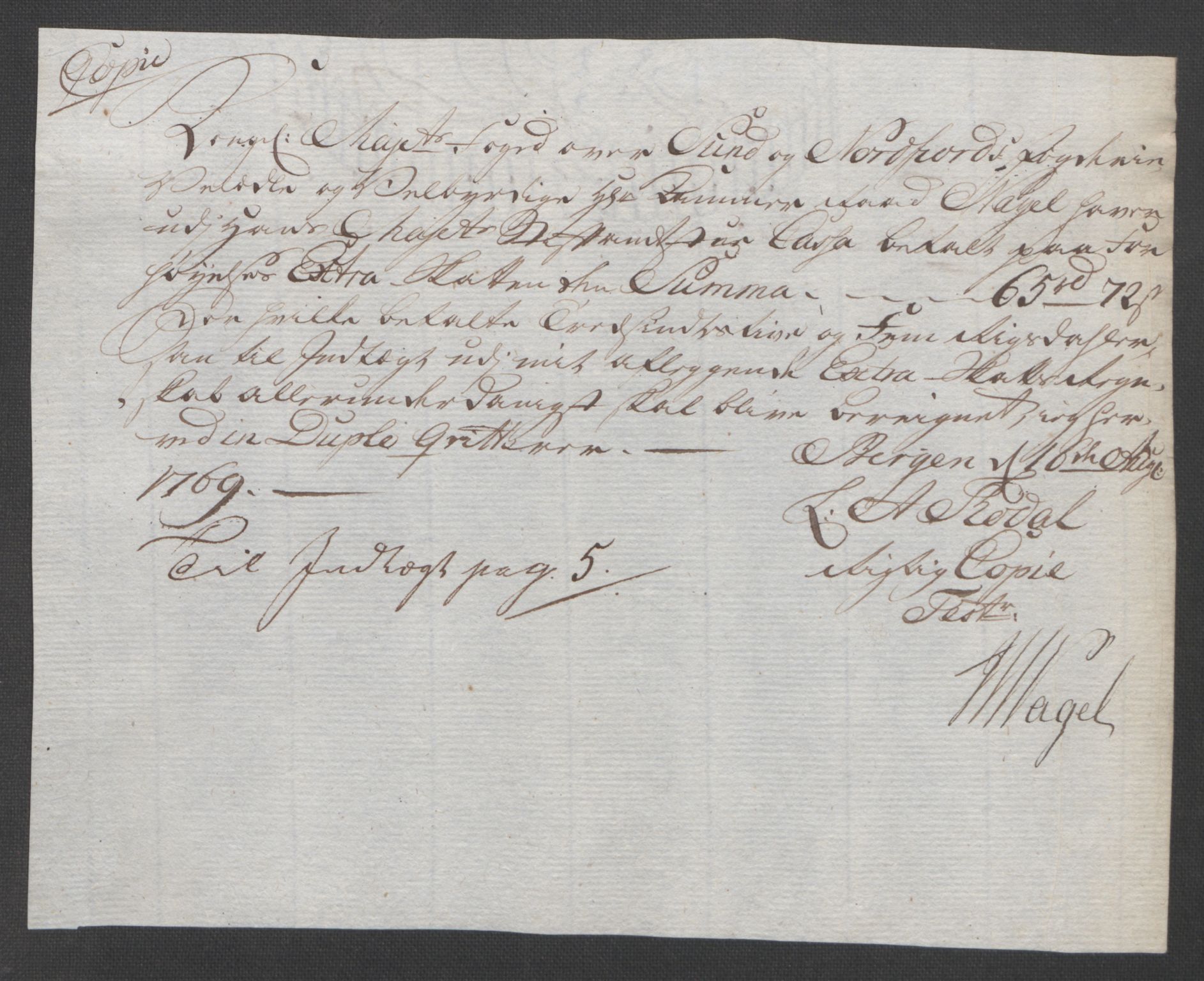 Rentekammeret inntil 1814, Reviderte regnskaper, Fogderegnskap, AV/RA-EA-4092/R53/L3550: Ekstraskatten Sunn- og Nordfjord, 1762-1771, p. 222