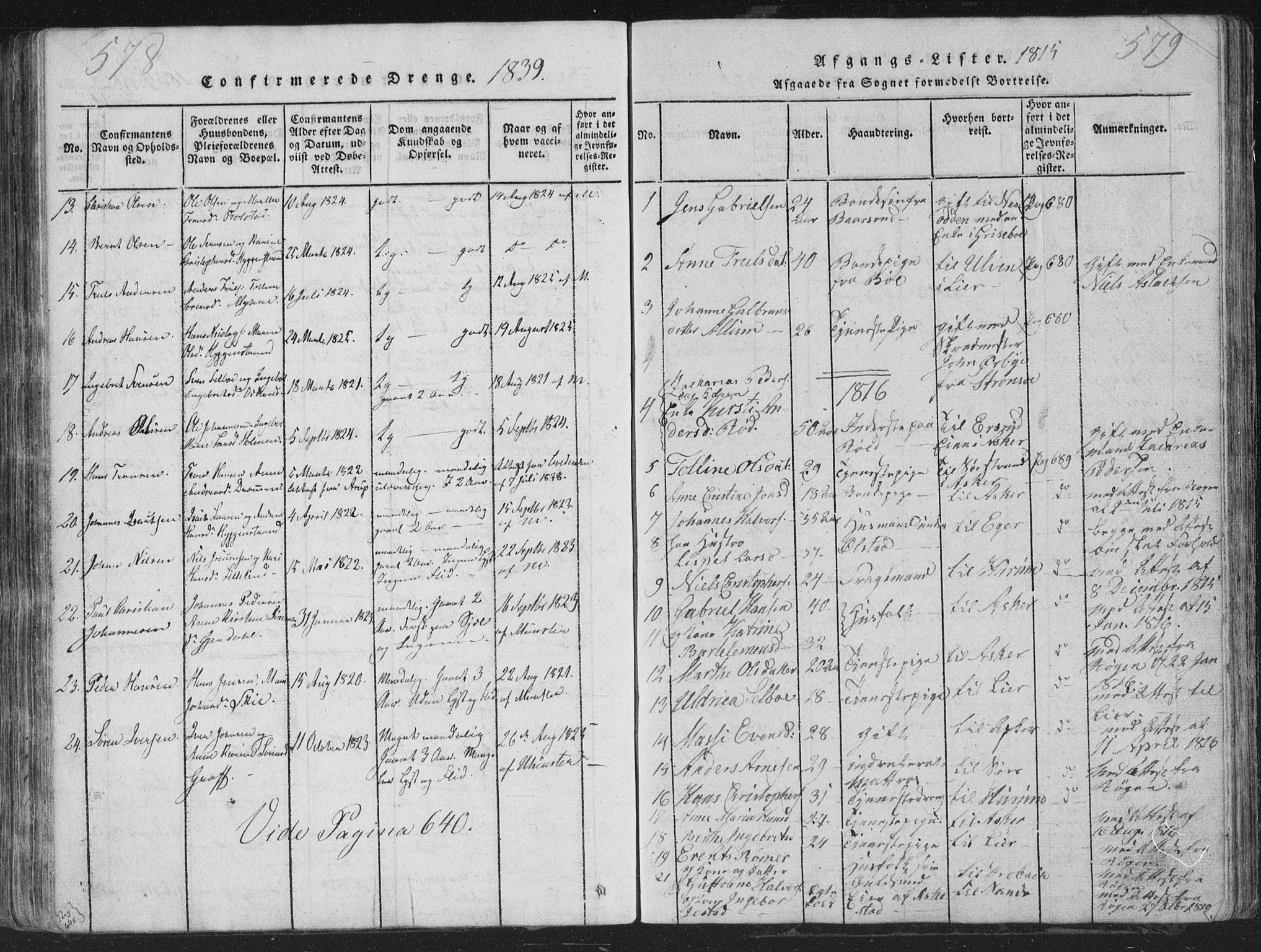 Røyken kirkebøker, SAKO/A-241/G/Ga/L0003: Parish register (copy) no. 3, 1814-1856, p. 578-579