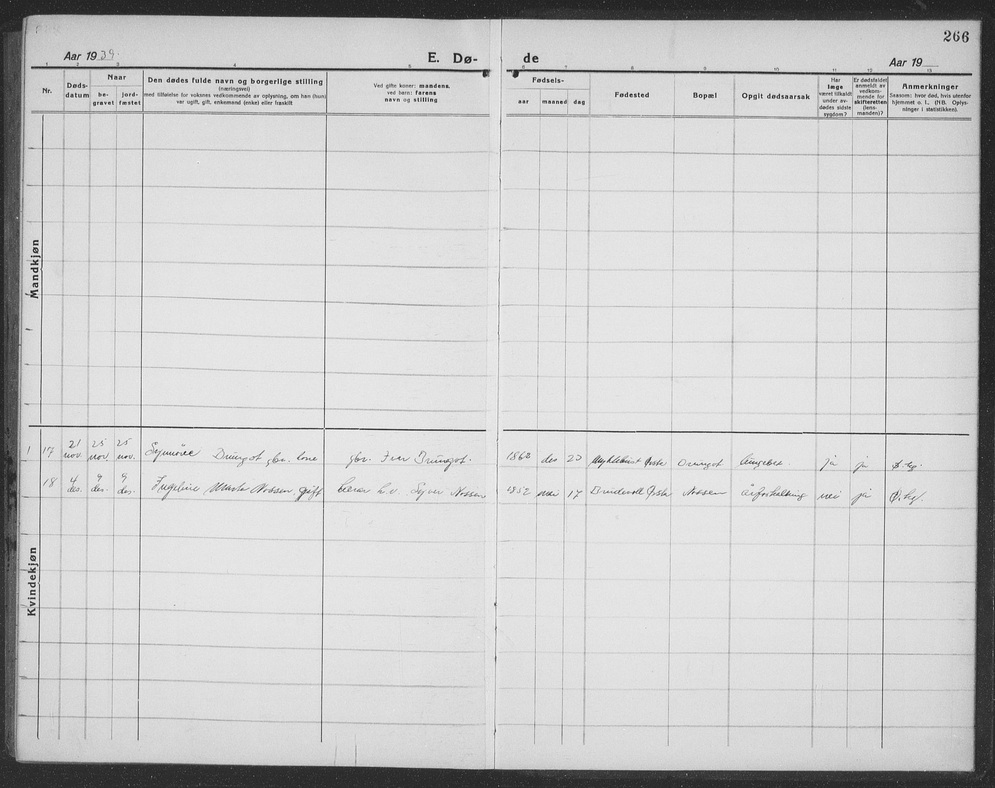 Ministerialprotokoller, klokkerbøker og fødselsregistre - Møre og Romsdal, SAT/A-1454/513/L0191: Parish register (copy) no. 513C05, 1920-1941, p. 266