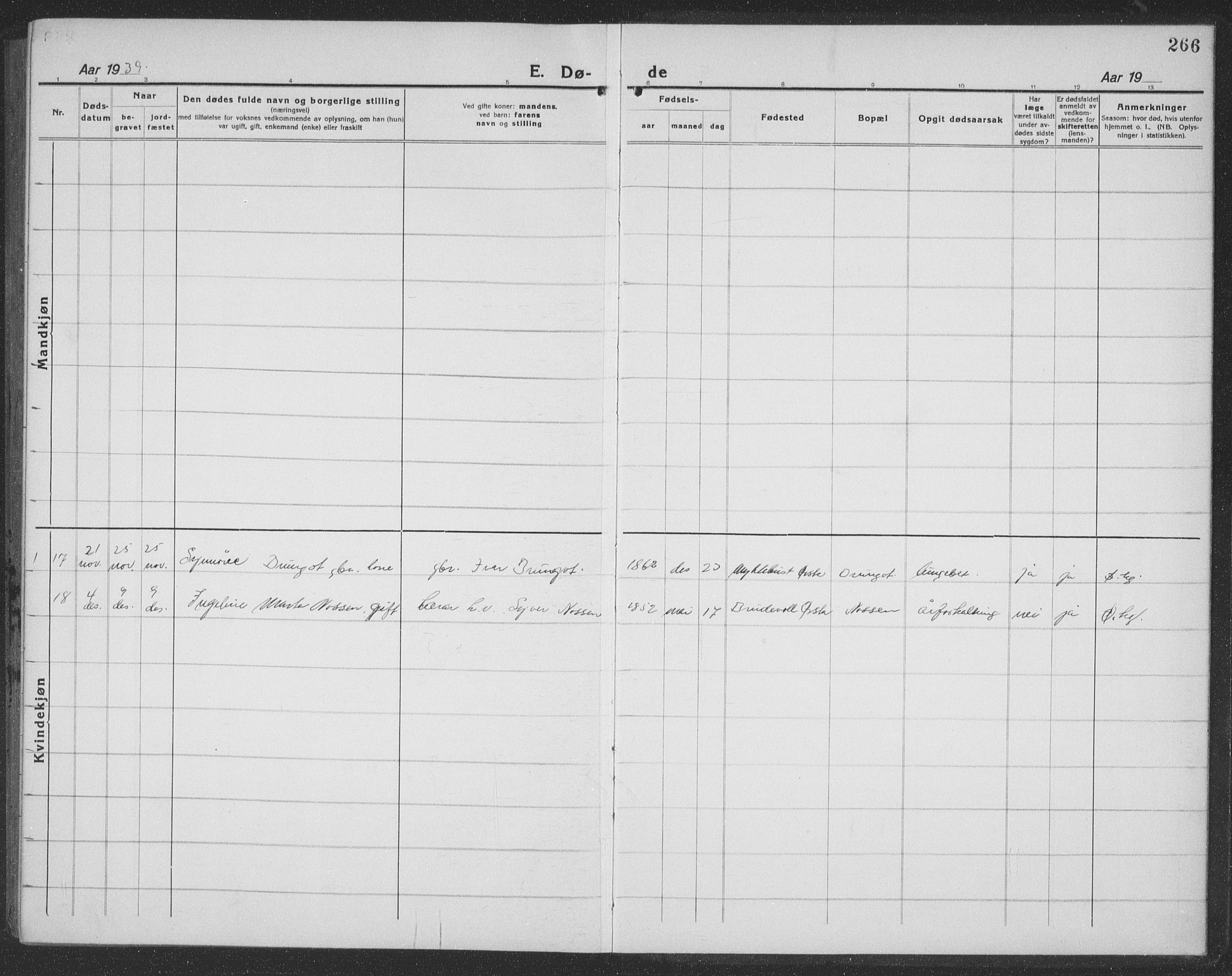 Ministerialprotokoller, klokkerbøker og fødselsregistre - Møre og Romsdal, AV/SAT-A-1454/513/L0191: Parish register (copy) no. 513C05, 1920-1941, p. 266